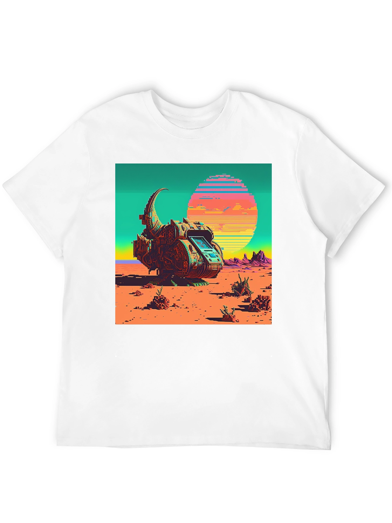 Retro Sci-Fi Pixel Art T-Shirt - Unique Design