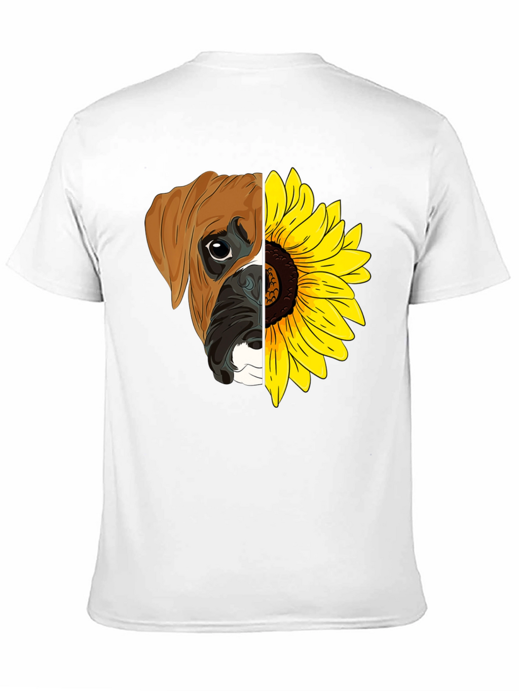 Dog & Sunflower Graphic T-Shirt
