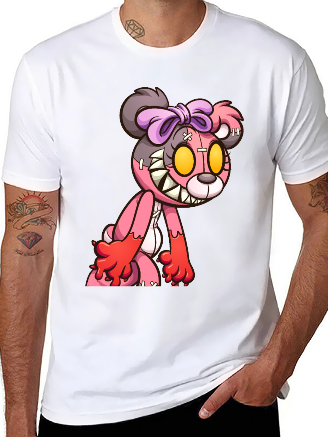 Creepy Cute Teddy Bear Graphic Tee