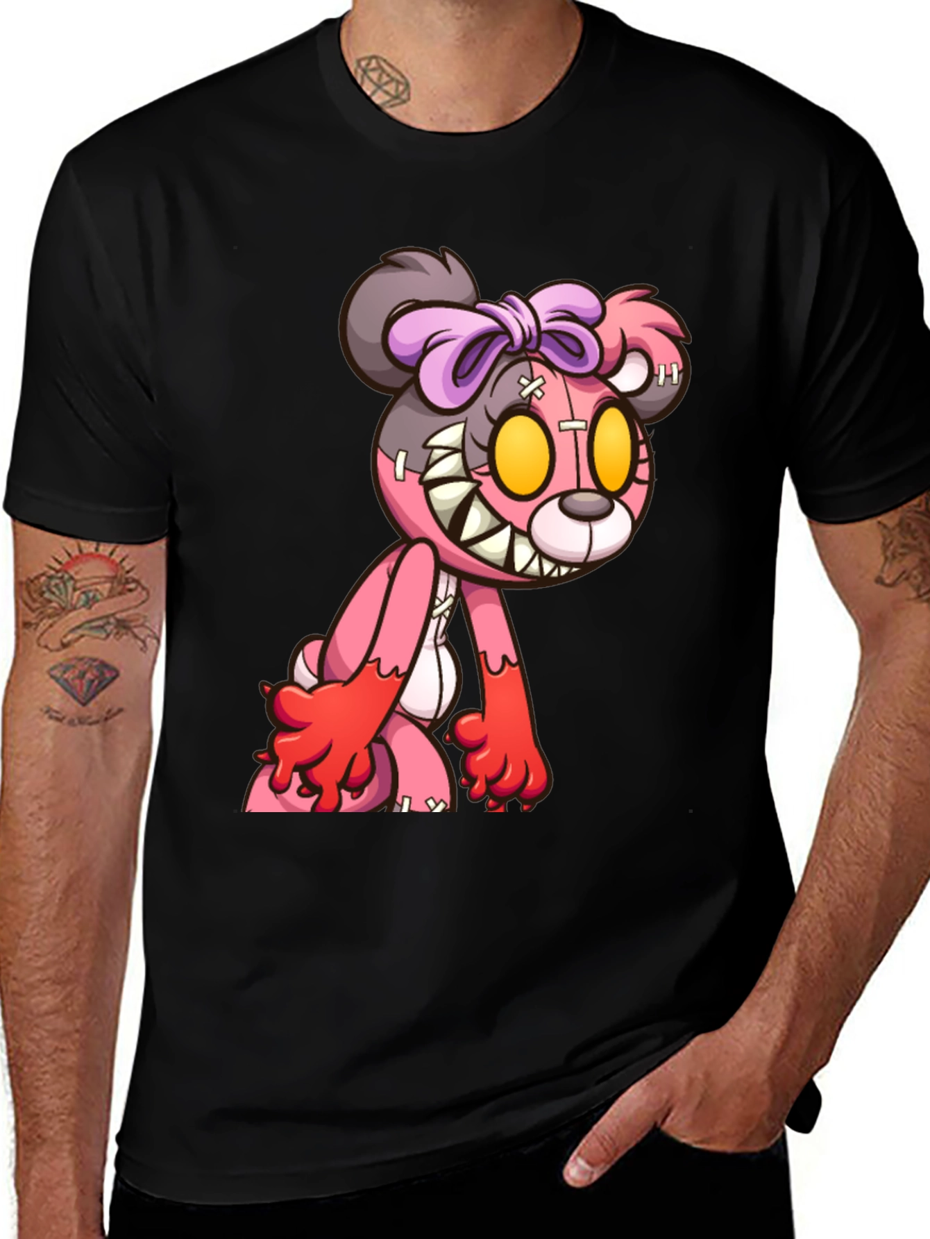 Creepy Cute Teddy Bear Graphic Tee
