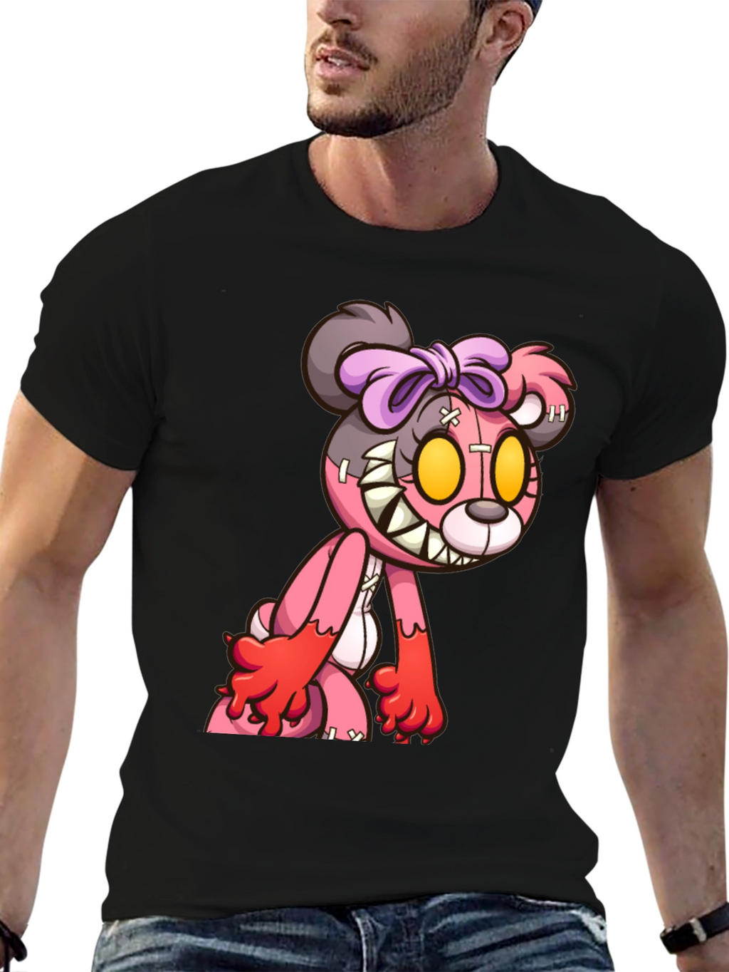 Creepy Cute Teddy Bear Graphic Tee