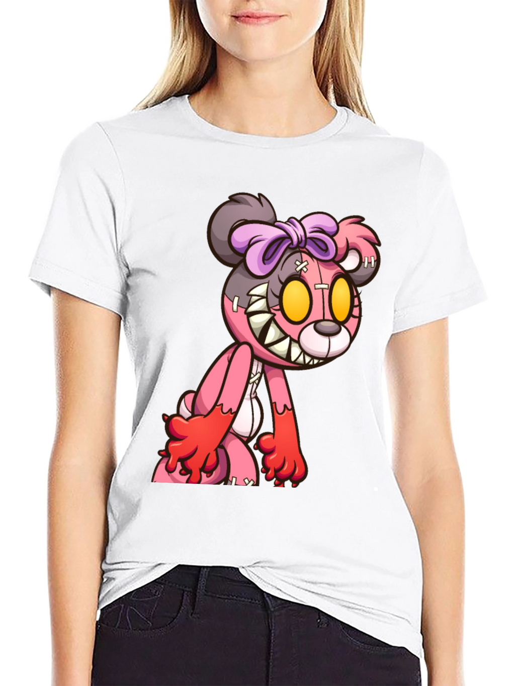 Creepy Cute Teddy Bear Graphic Tee