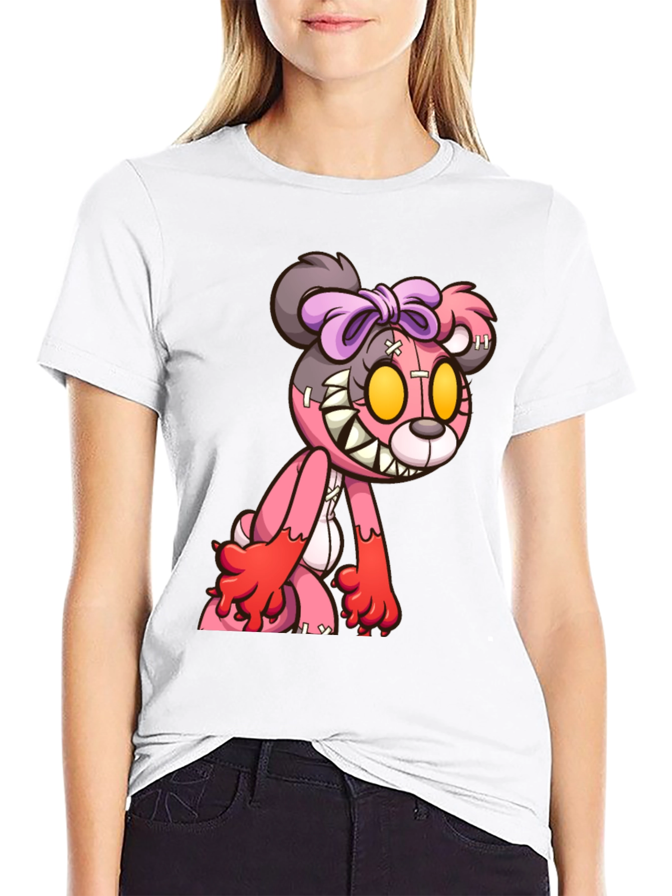 Creepy Cute Teddy Bear Graphic Tee