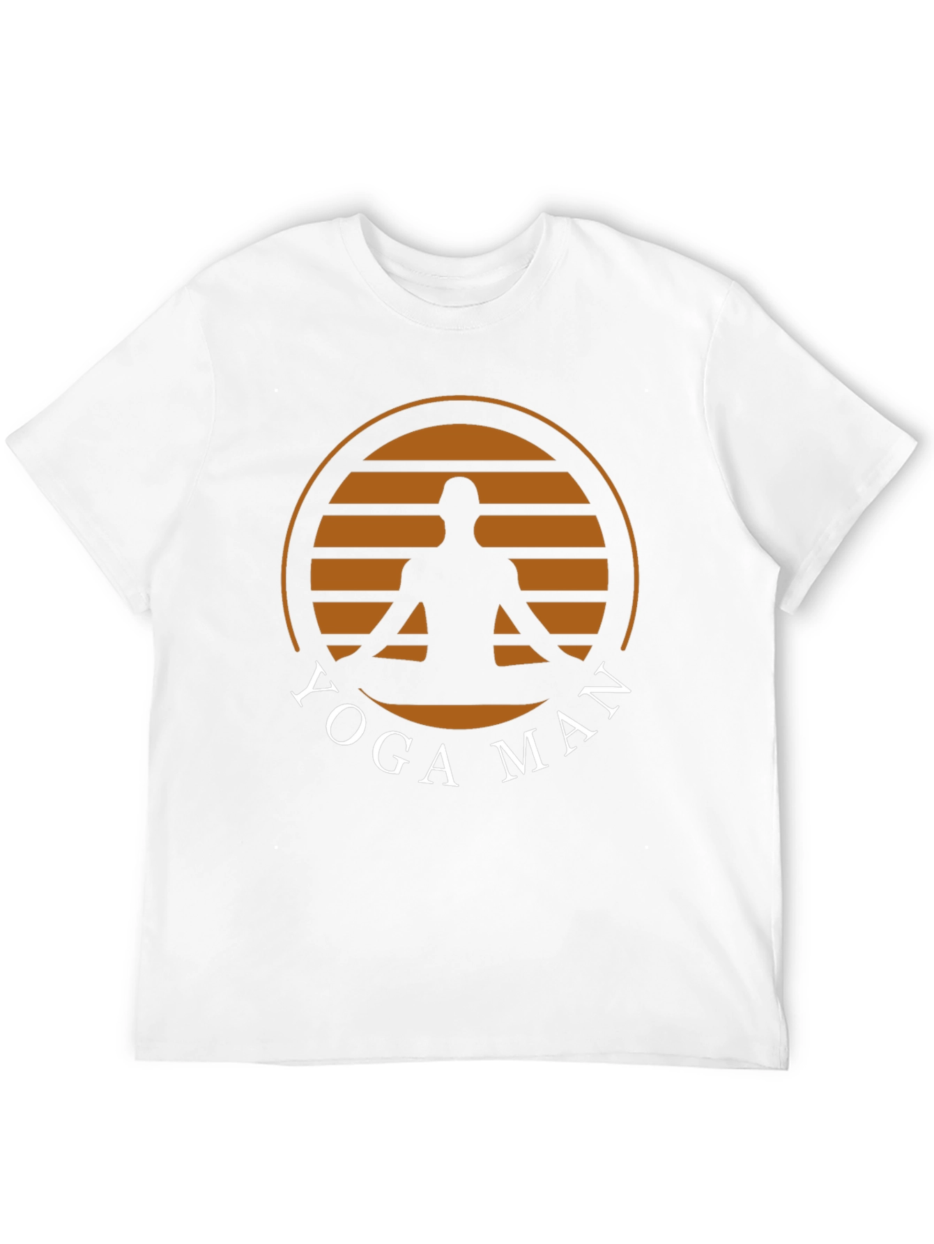 Yoga Man Graphic Tee - Black Cotton Blend T-Shirt