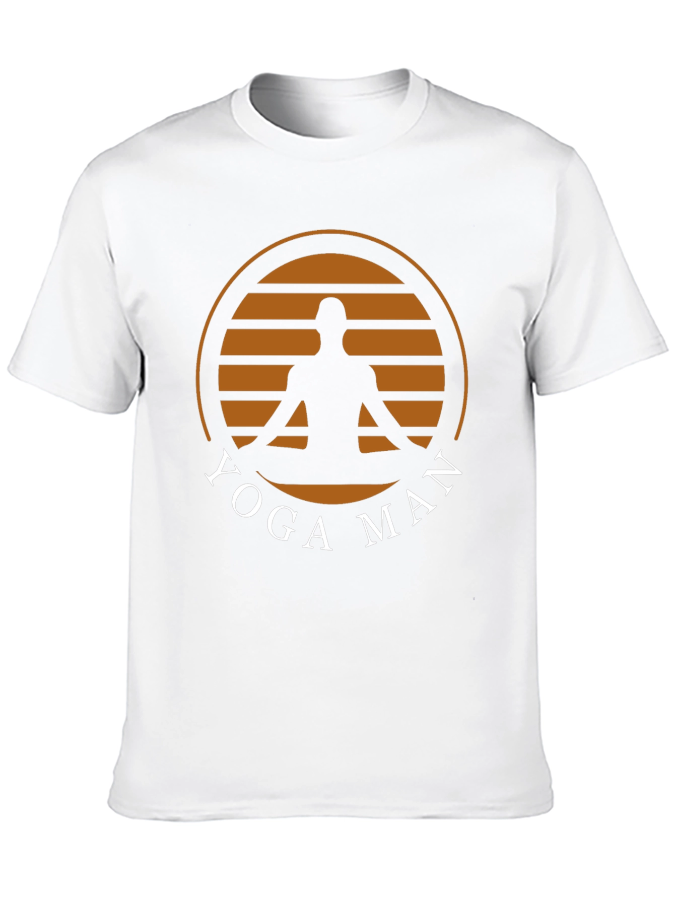 Yoga Man Graphic Tee - Black Cotton Blend T-Shirt