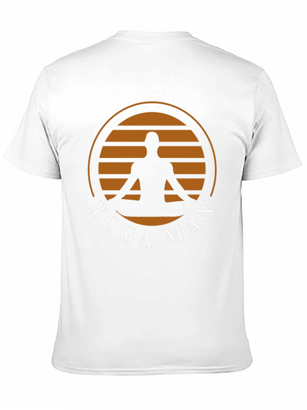 Yoga Man Graphic Tee - Black Cotton Blend T-Shirt