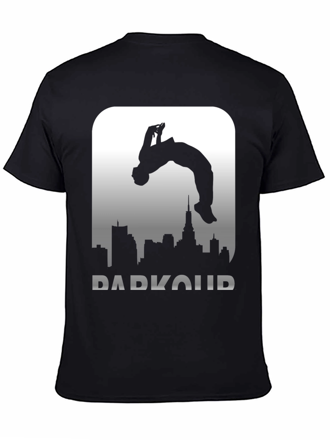 Parkour Silhouette Graphic Tee - Urban Style T-Shirt