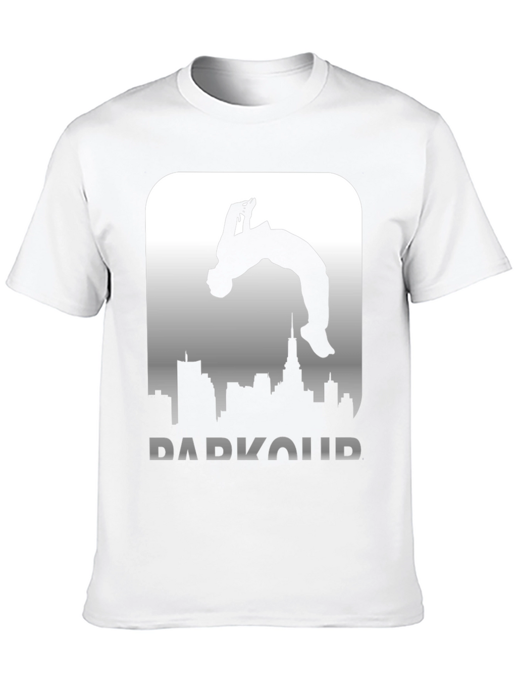 Parkour Silhouette Graphic Tee - Urban Style T-Shirt