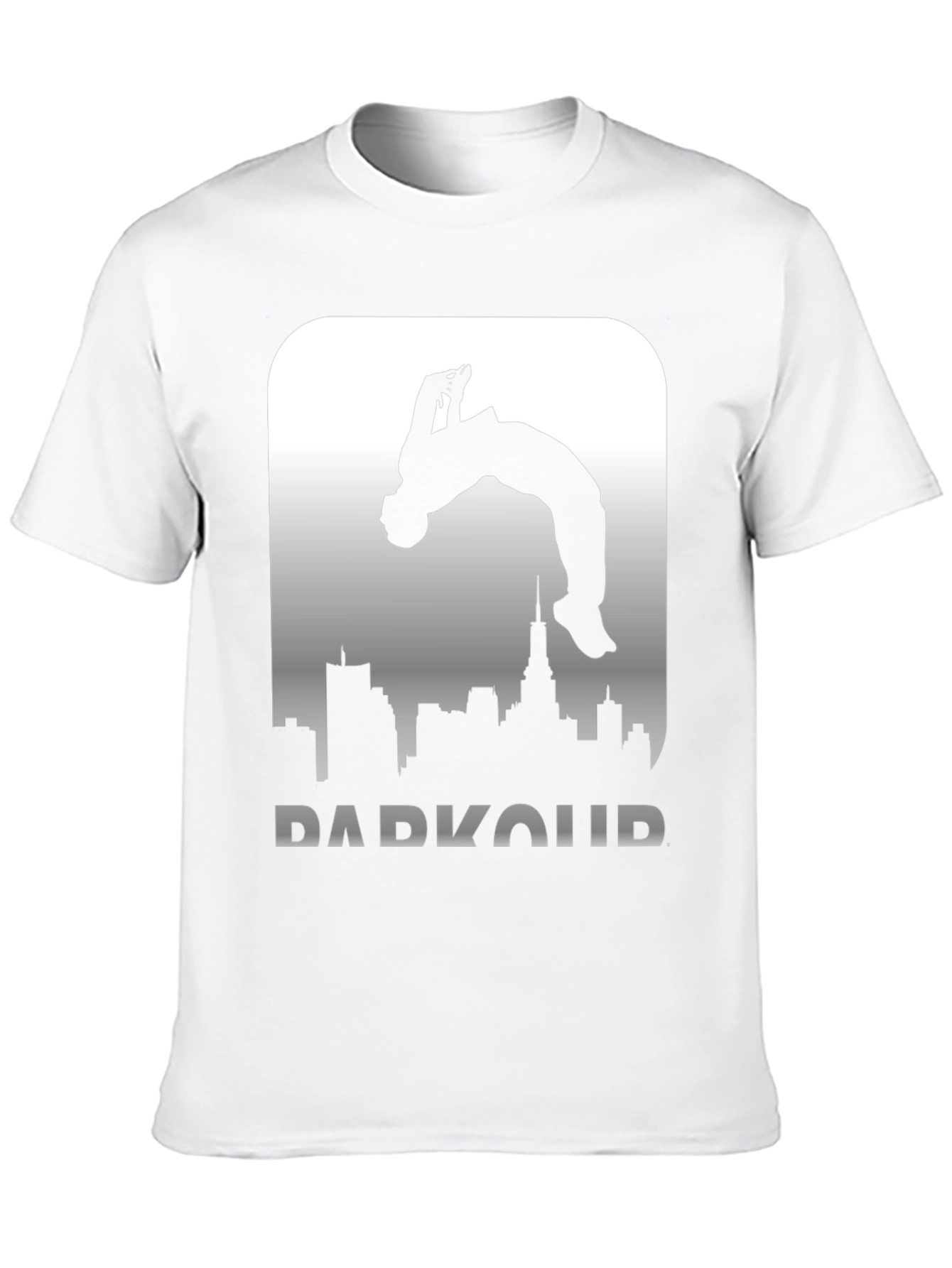 Parkour Silhouette Graphic Tee - Urban Style T-Shirt