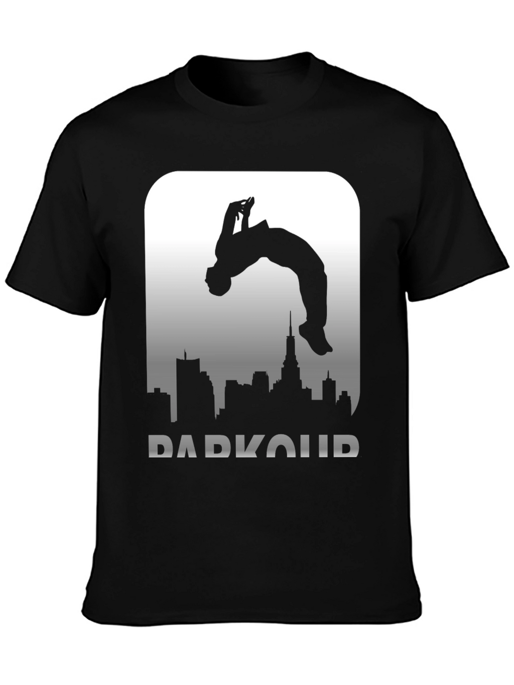 Parkour Silhouette Graphic Tee - Urban Style T-Shirt