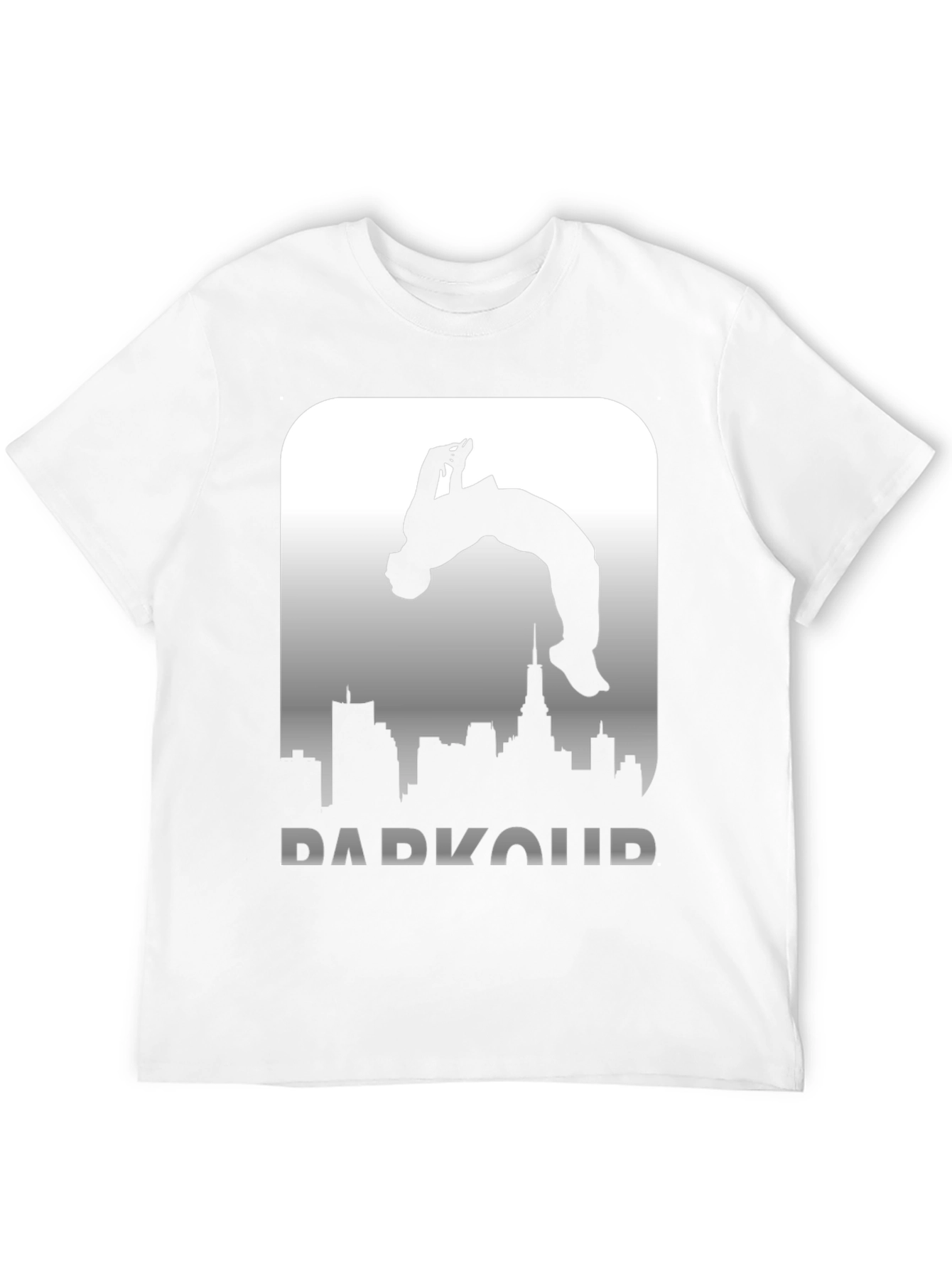 Parkour Silhouette Graphic Tee - Urban Style T-Shirt