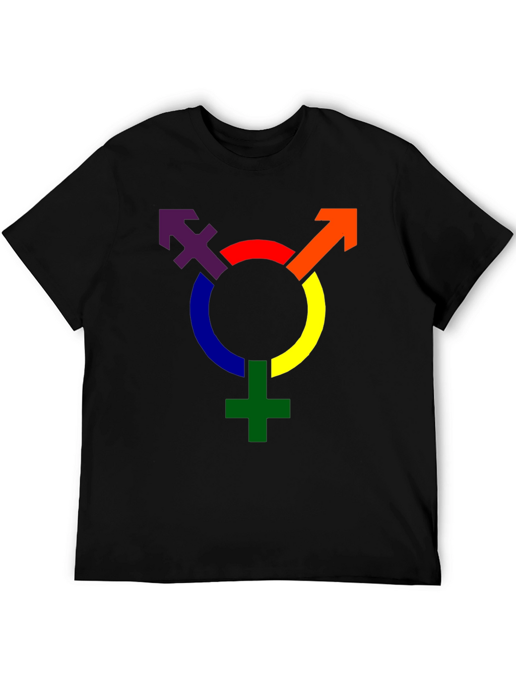 Rainbow Transgender Symbol Graphic T-Shirt