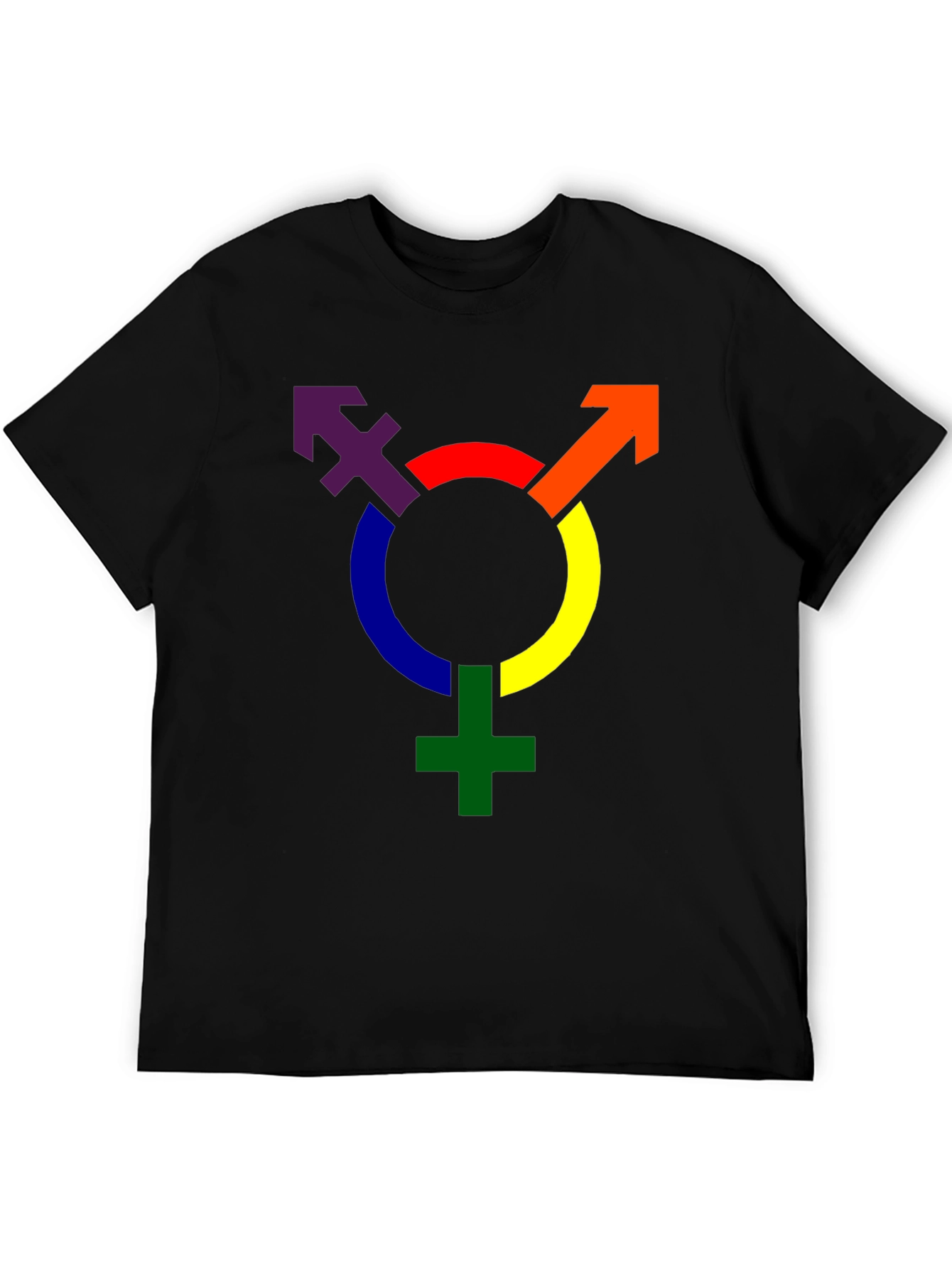 Rainbow Transgender Symbol Graphic T-Shirt