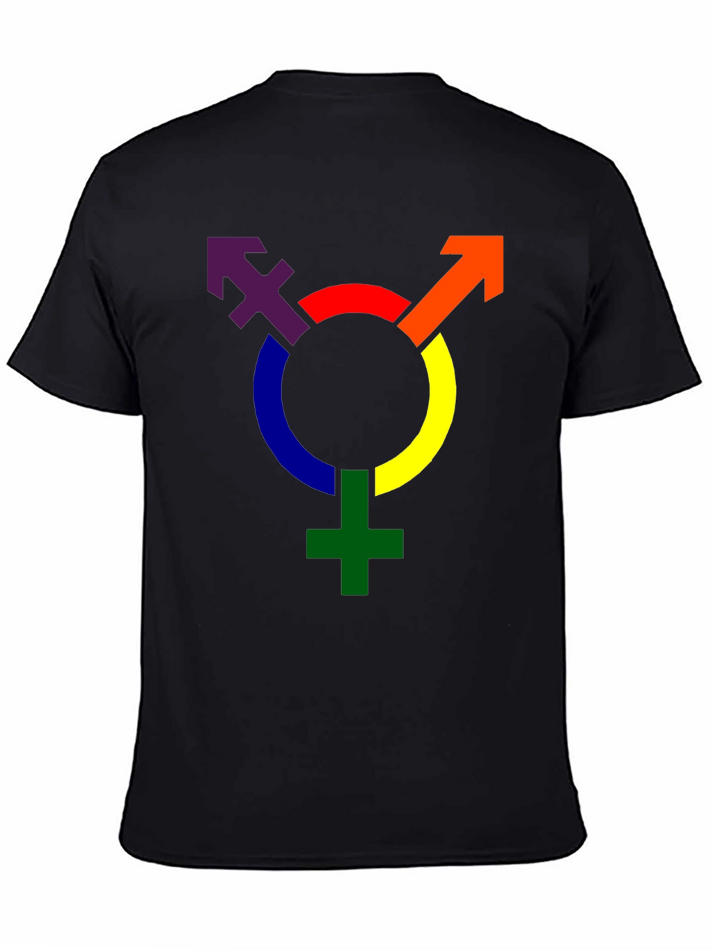 Rainbow Transgender Symbol Graphic T-Shirt
