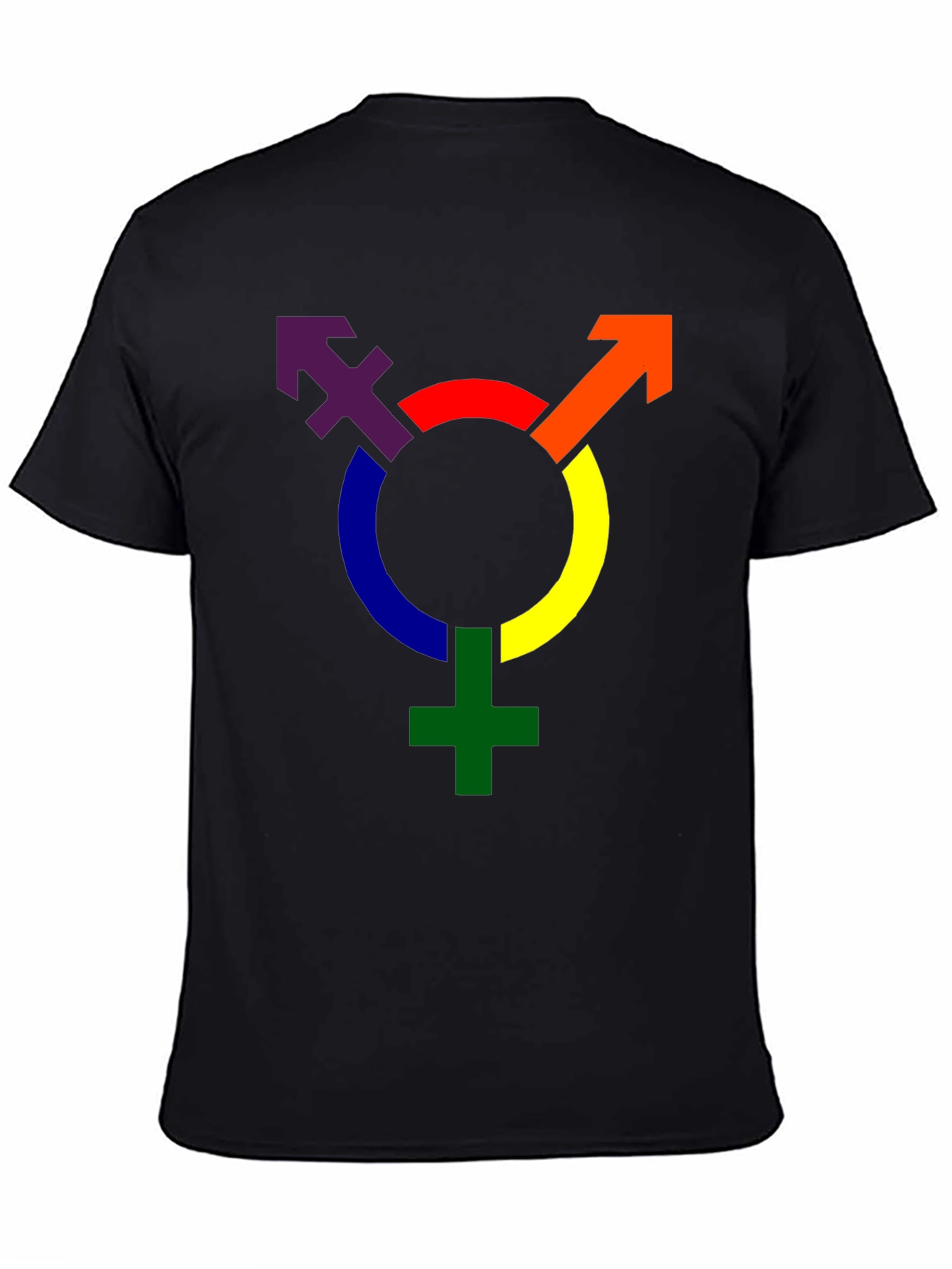 Rainbow Transgender Symbol Graphic T-Shirt