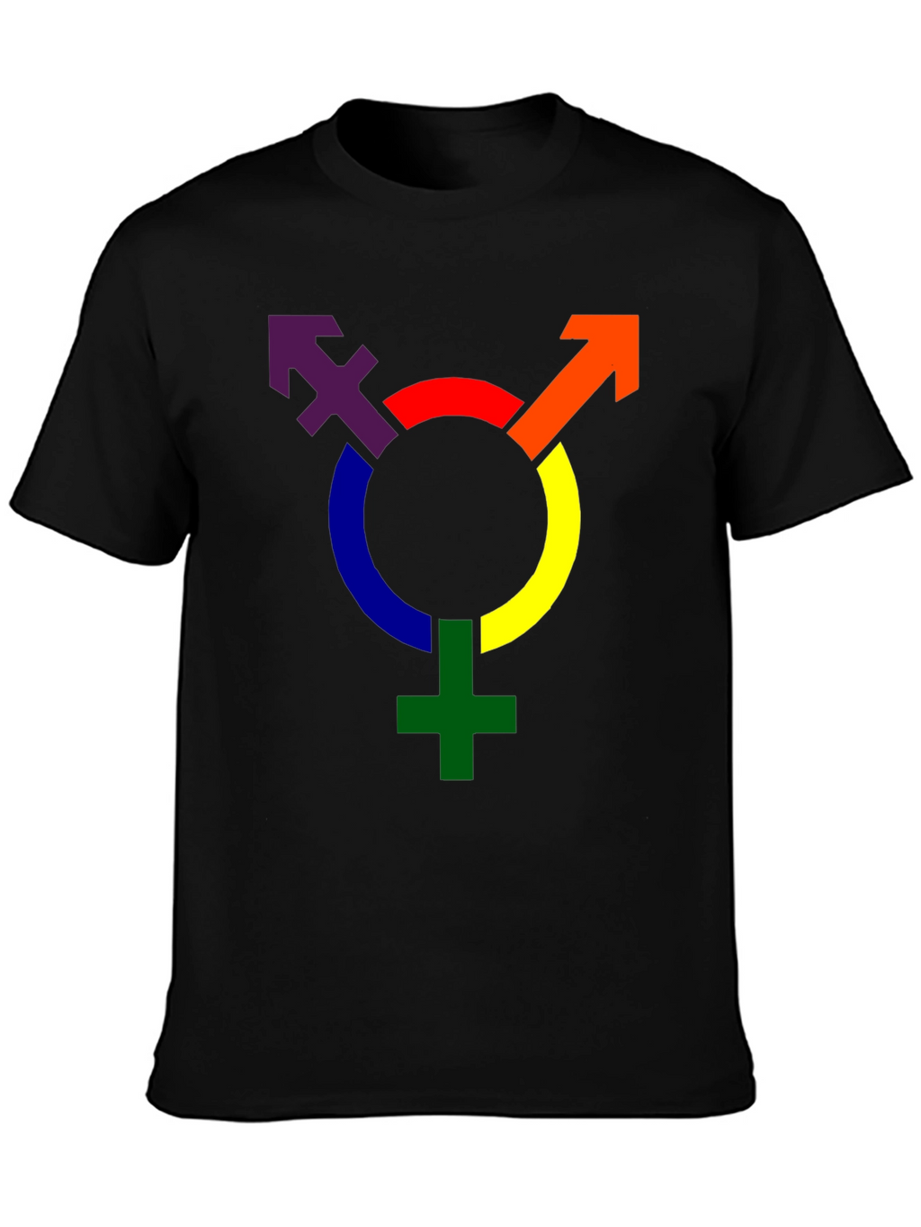 Rainbow Transgender Symbol Graphic T-Shirt