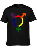 Rainbow Transgender Symbol Graphic T-Shirt