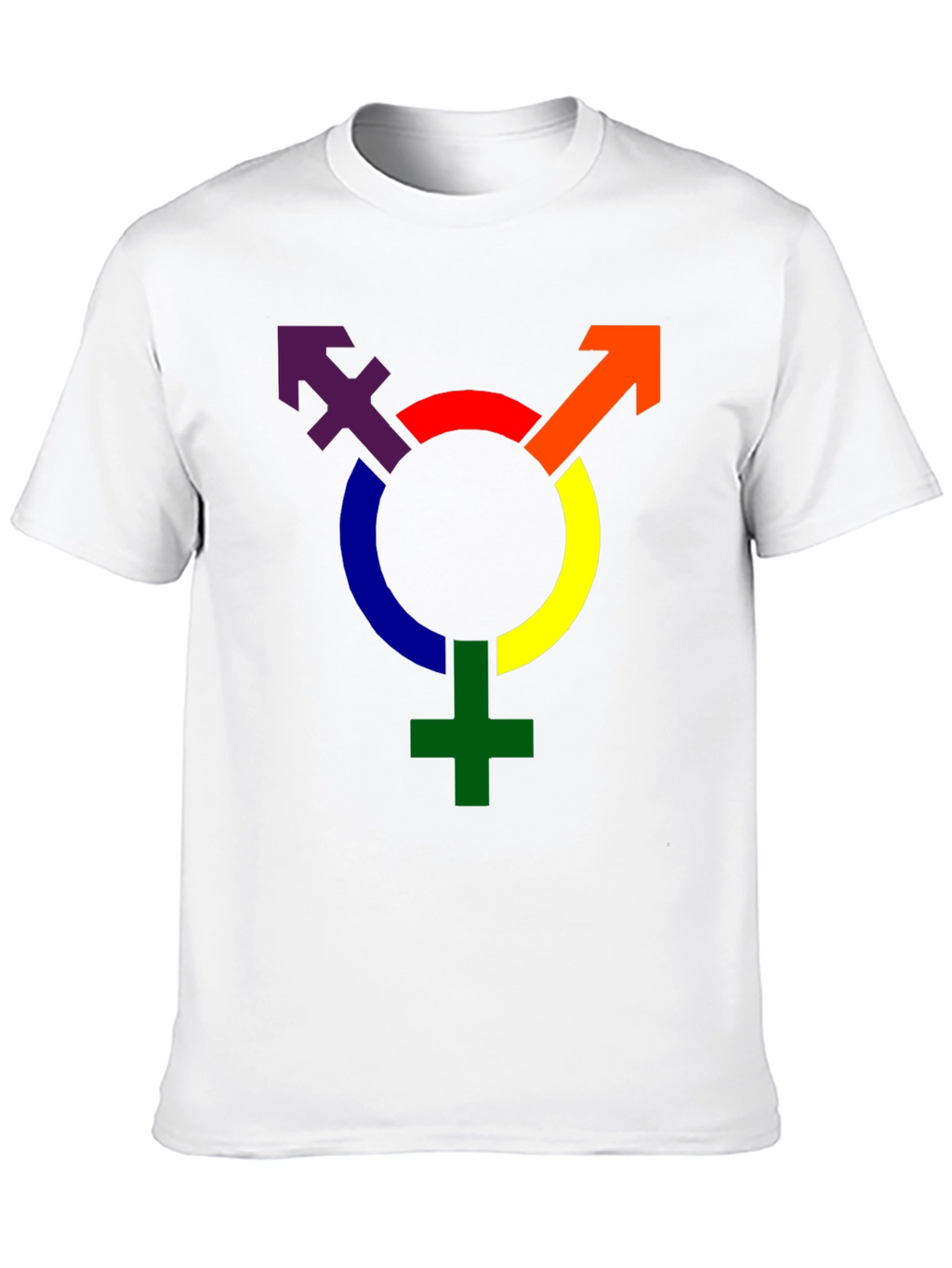 Rainbow Transgender Symbol Graphic T-Shirt