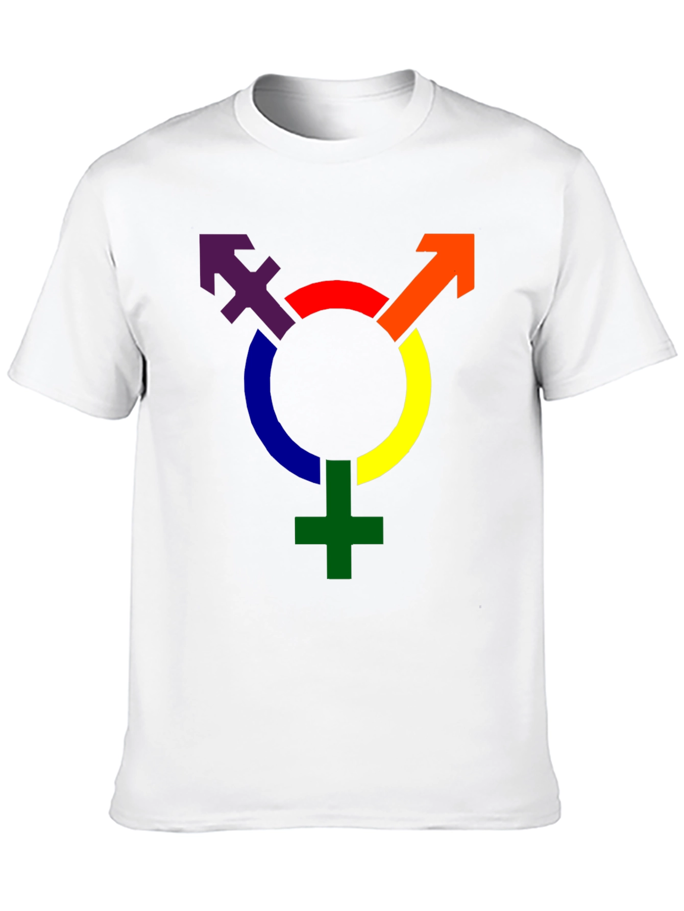 Rainbow Transgender Symbol Graphic T-Shirt