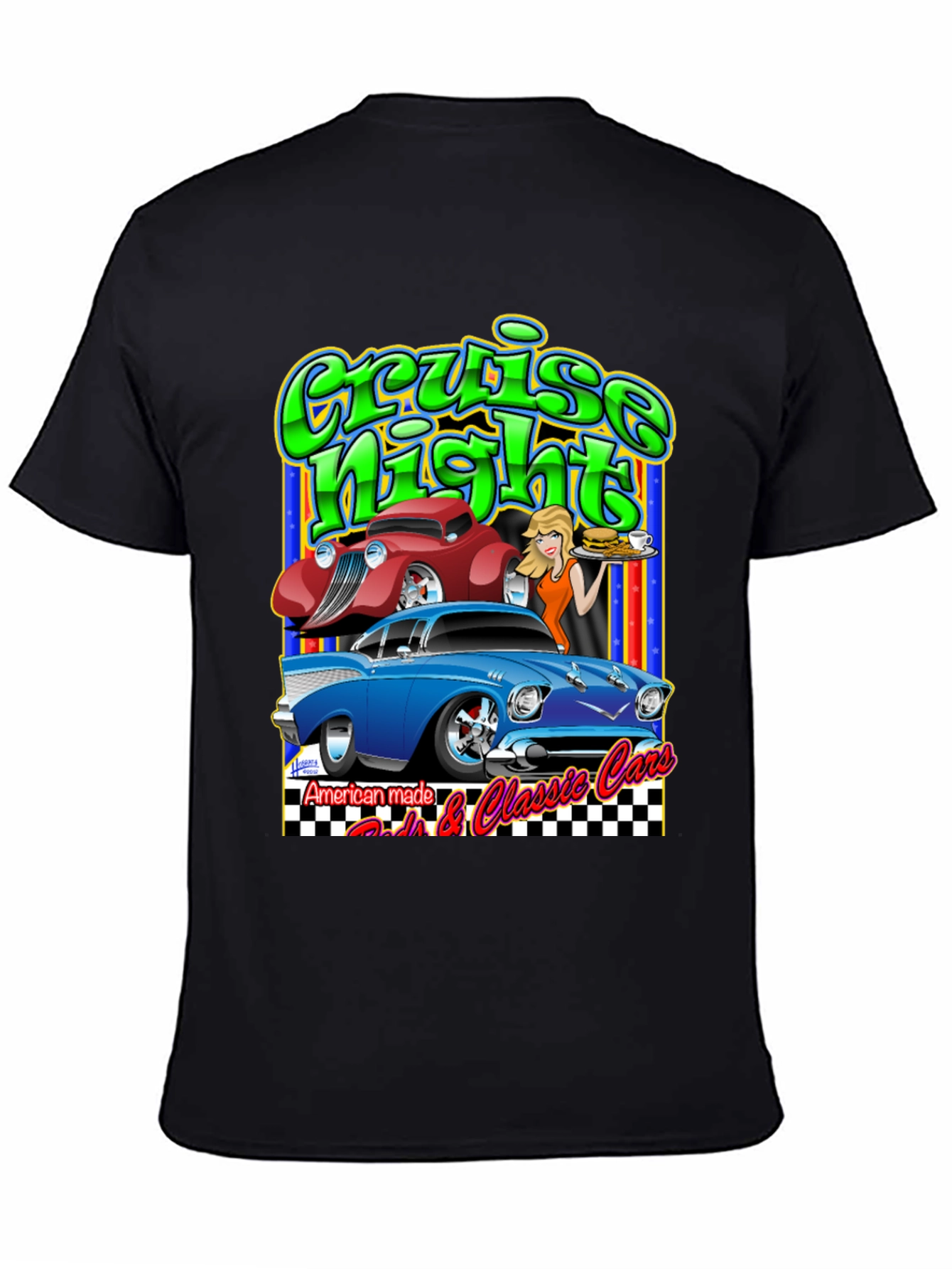 Cruise Night Cars Graphic T-Shirt