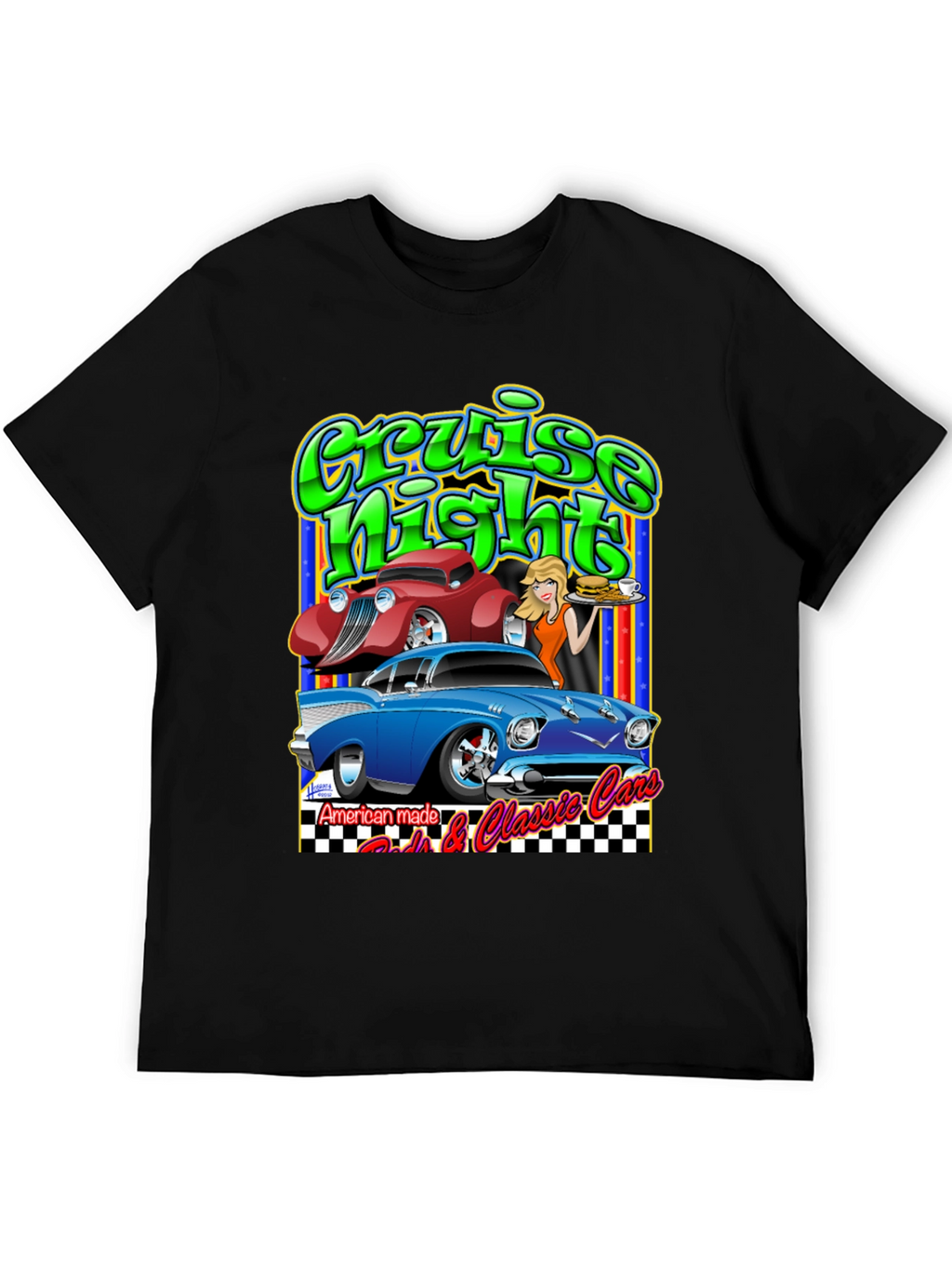 Cruise Night Cars Graphic T-Shirt