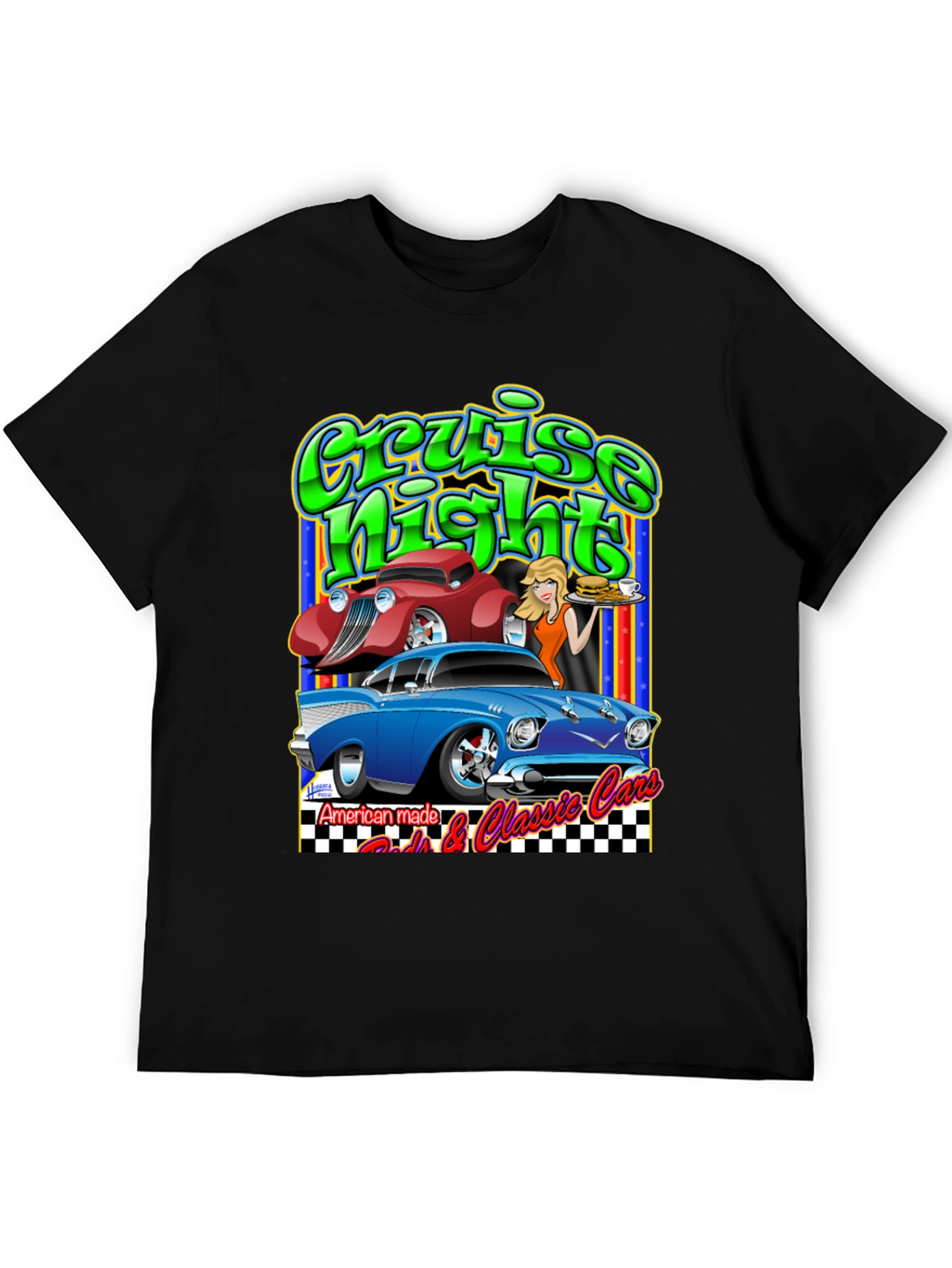 Cruise Night Cars Graphic T-Shirt