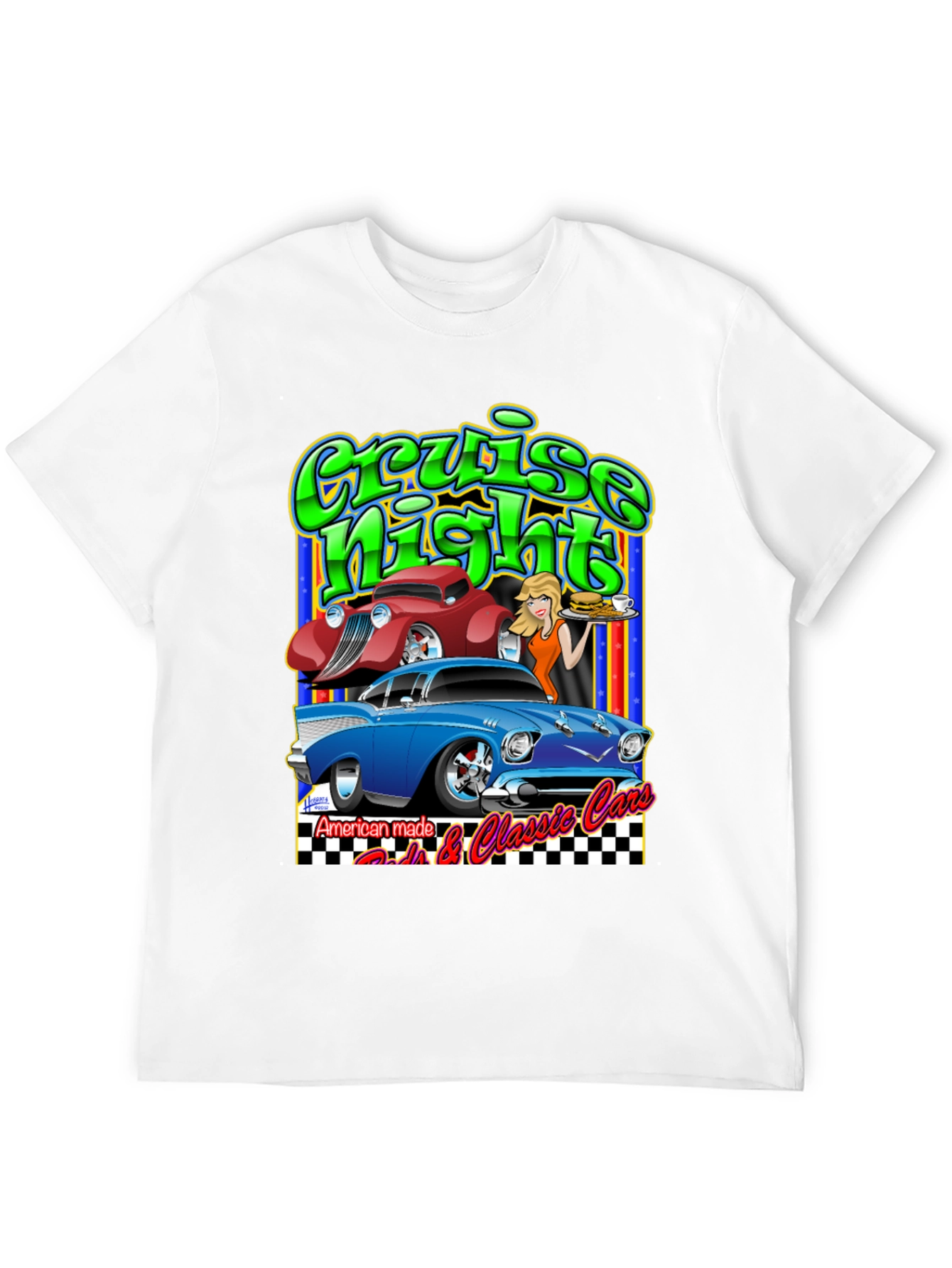 Cruise Night Cars Graphic T-Shirt