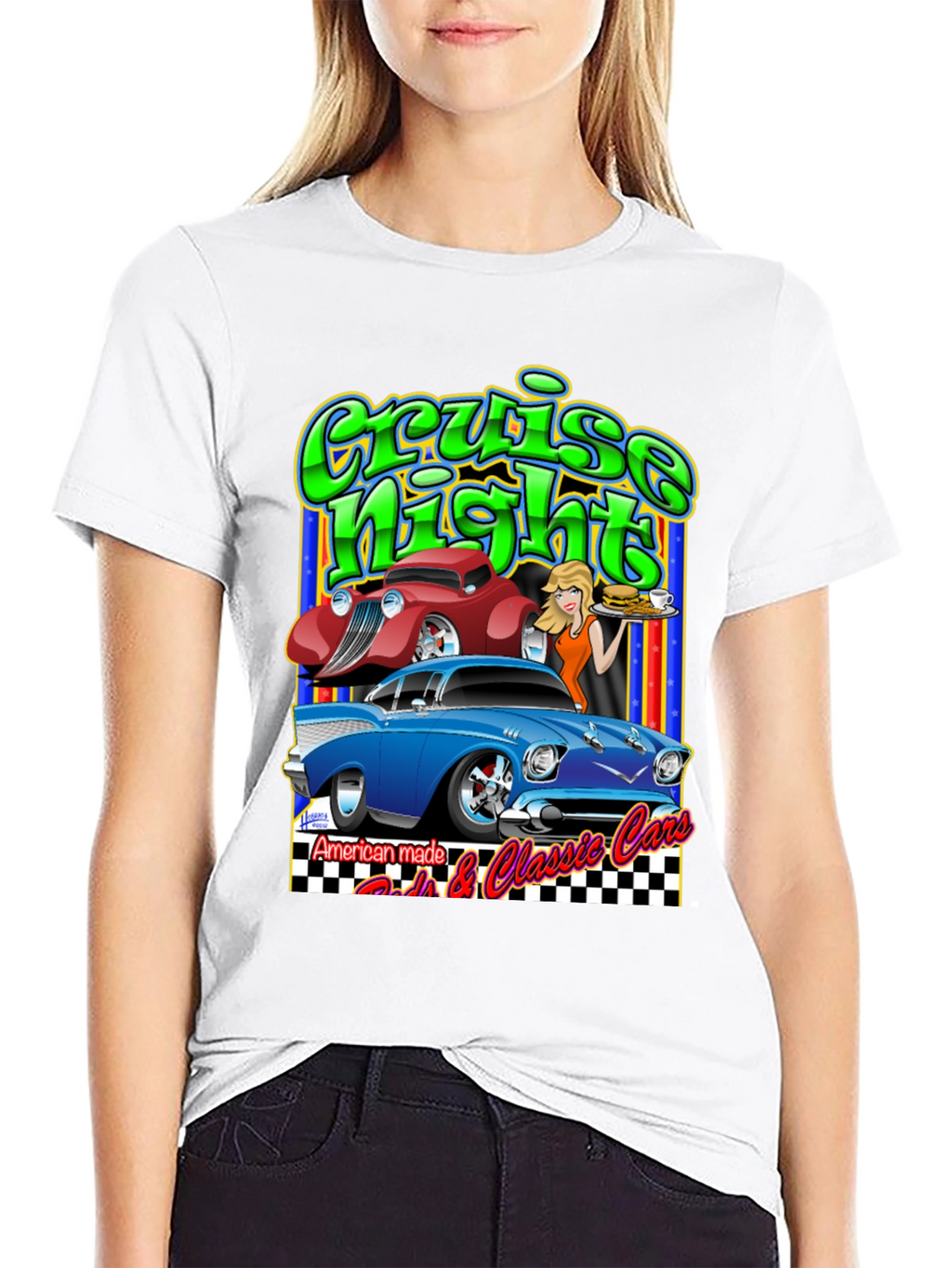 Cruise Night Cars Graphic T-Shirt