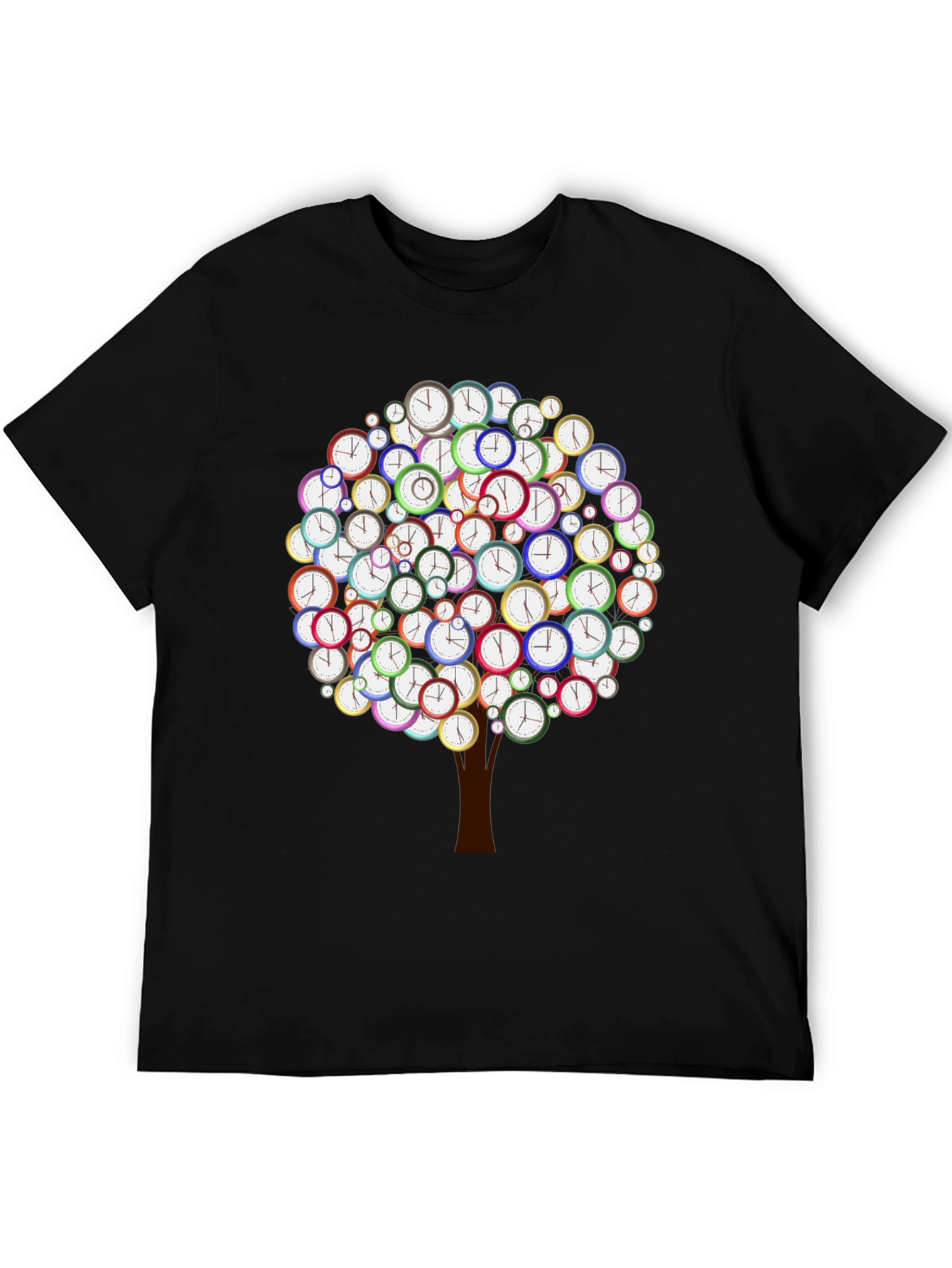 Time Tree Graphic Tee - Quirky Clock Design