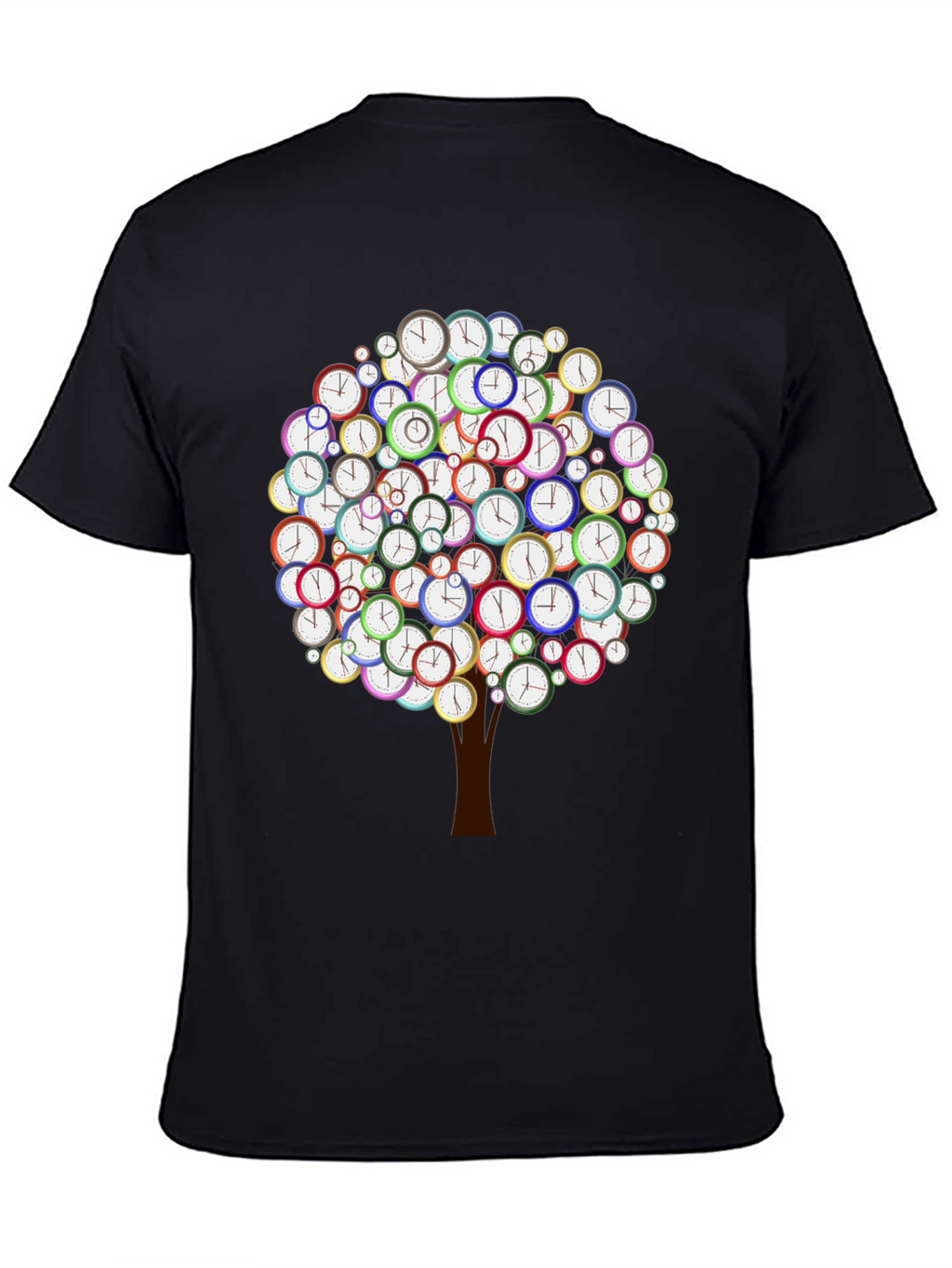 Time Tree Graphic Tee - Quirky Clock Design