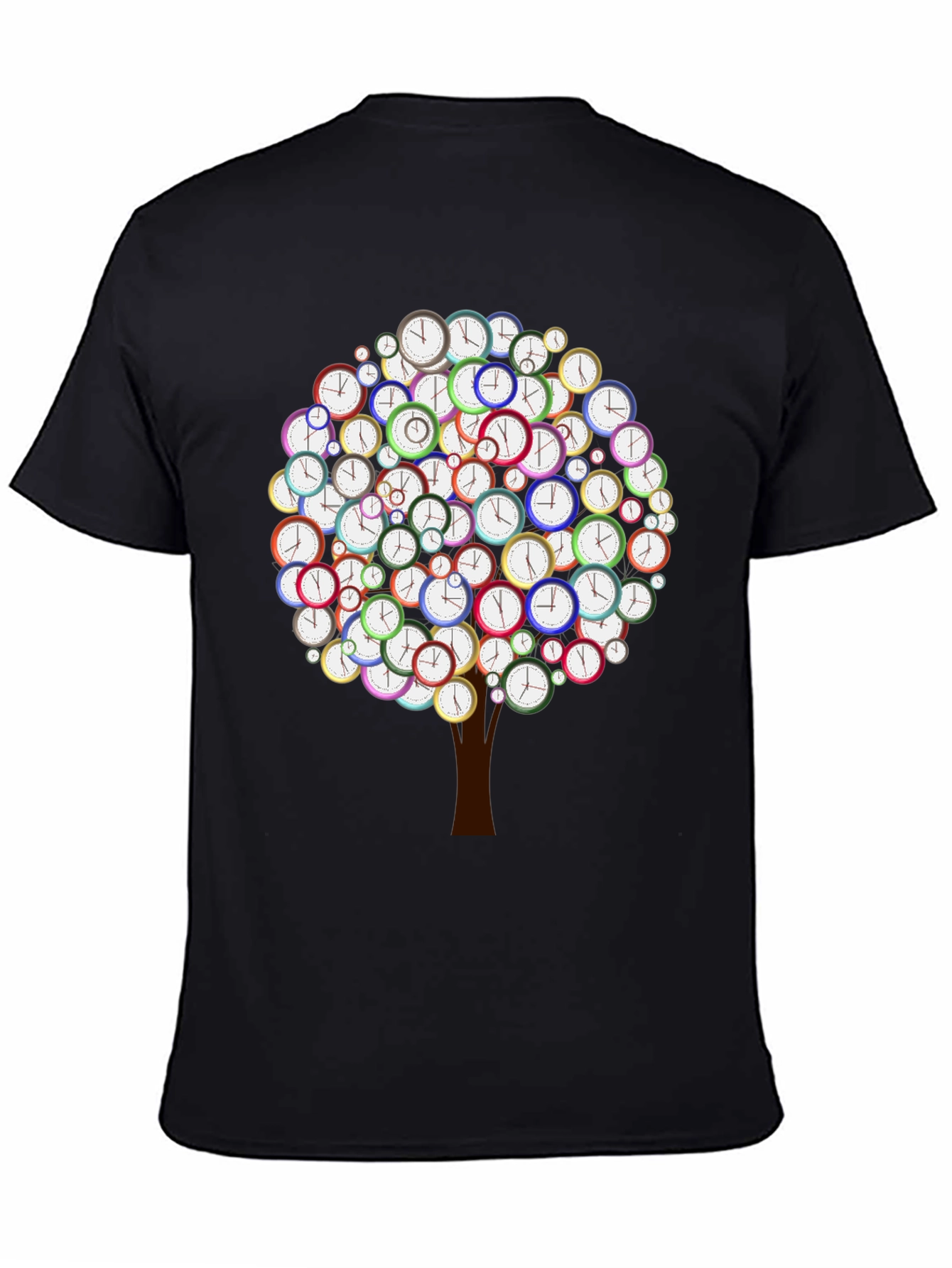 Time Tree Graphic Tee - Quirky Clock Design