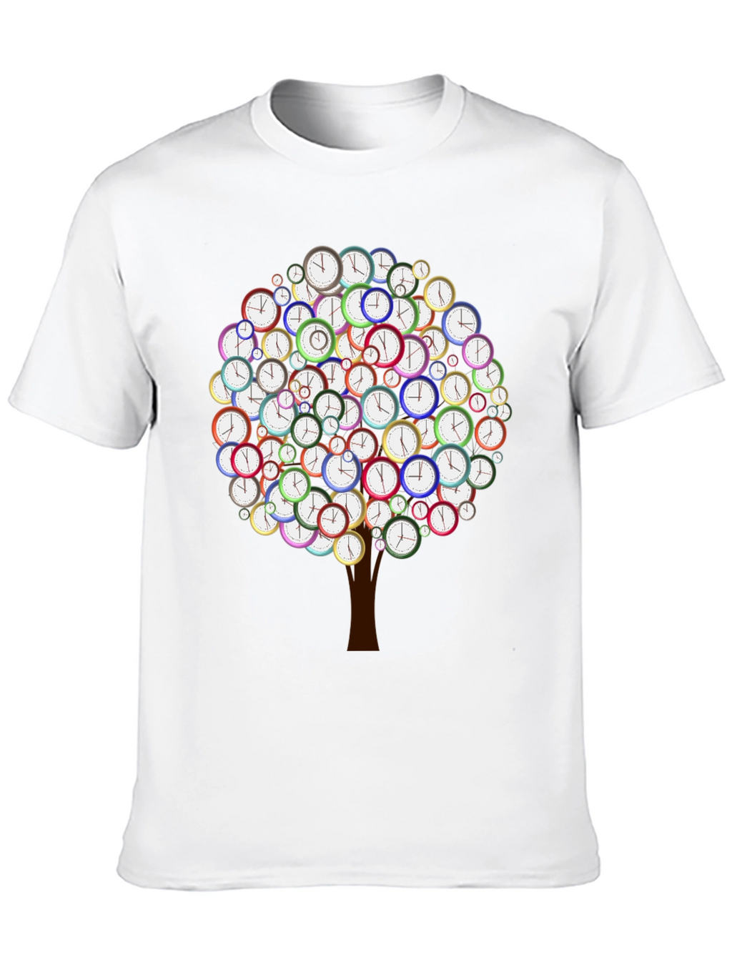 Time Tree Graphic Tee - Quirky Clock Design