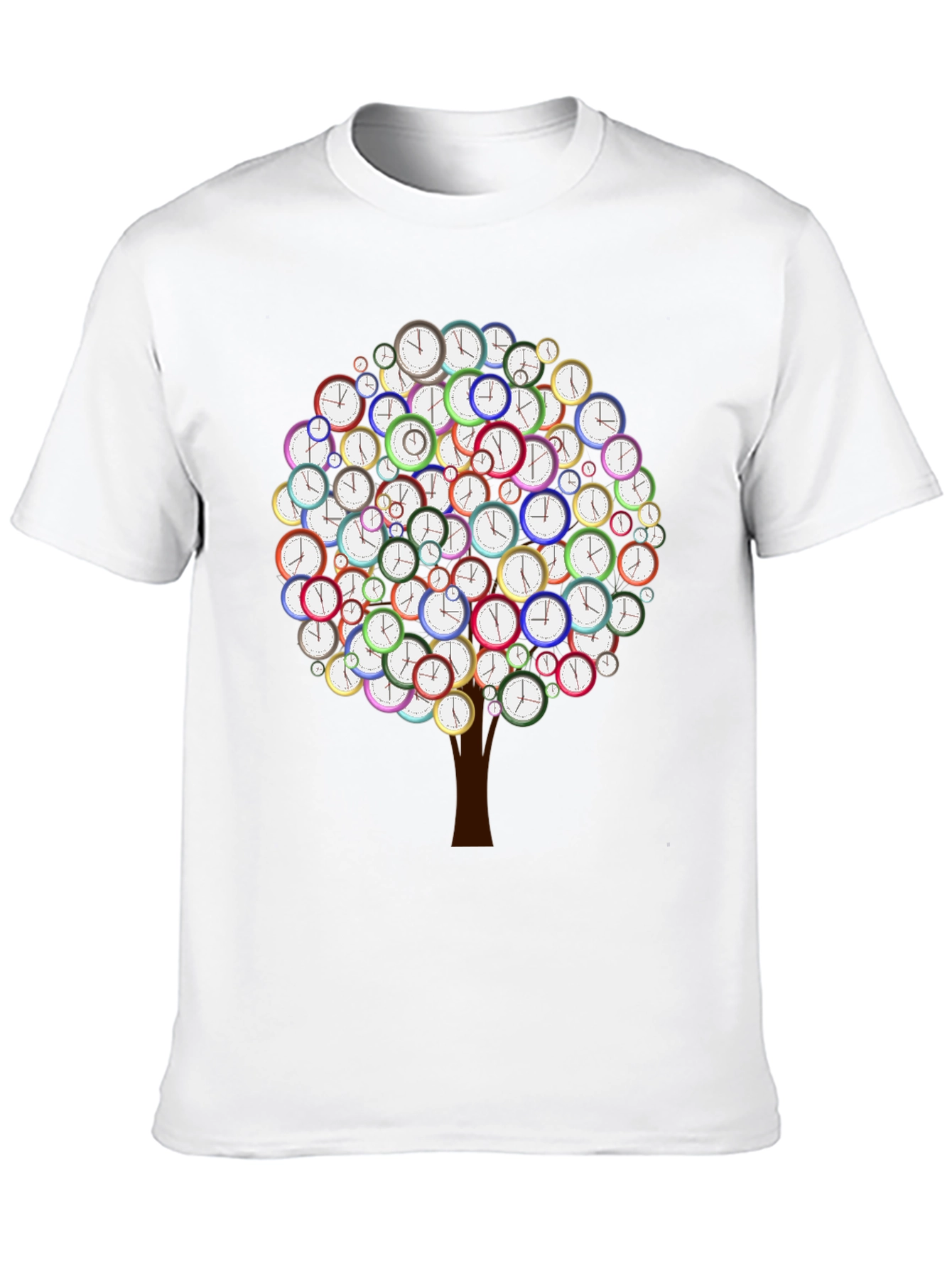 Time Tree Graphic Tee - Quirky Clock Design