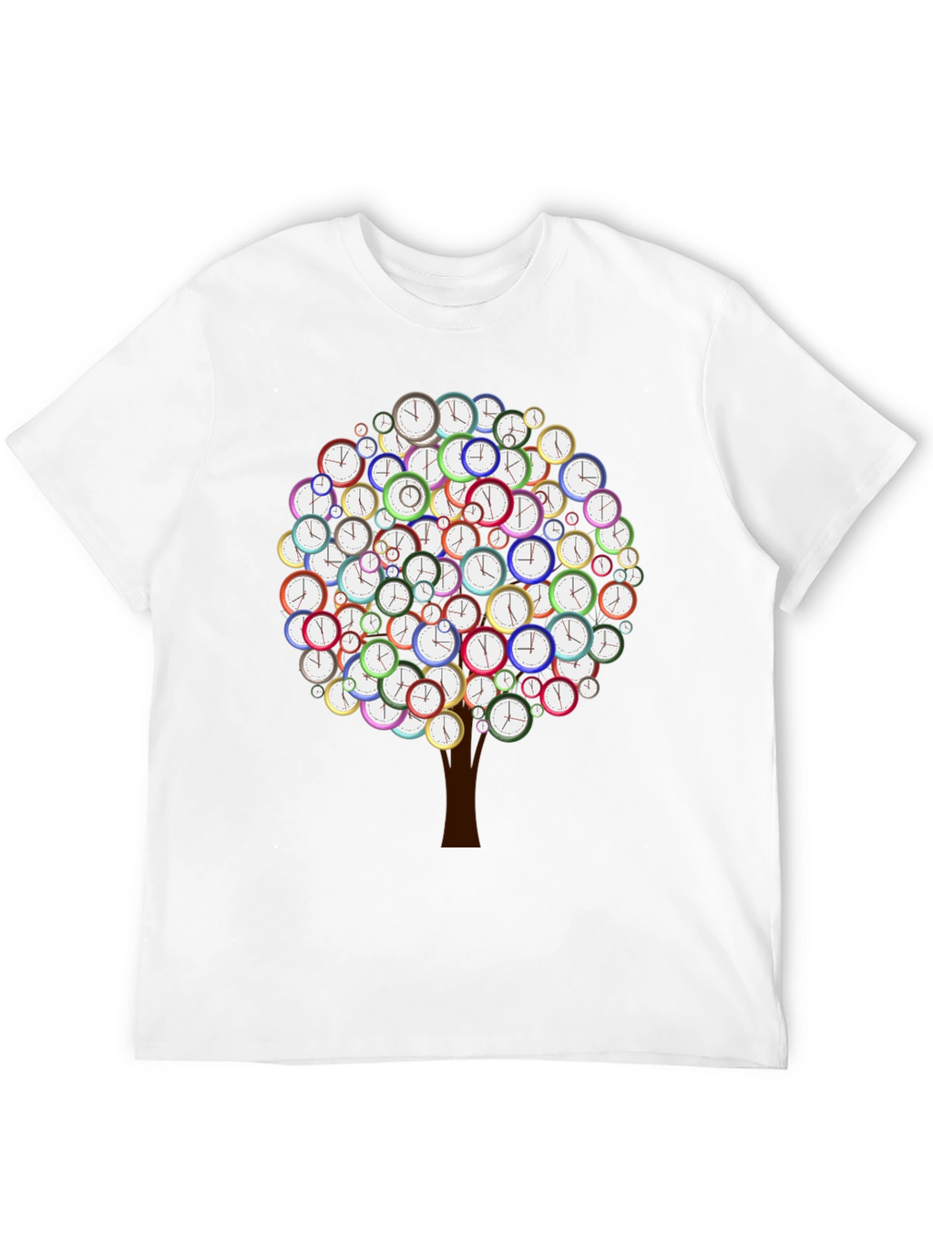 Time Tree Graphic Tee - Quirky Clock Design