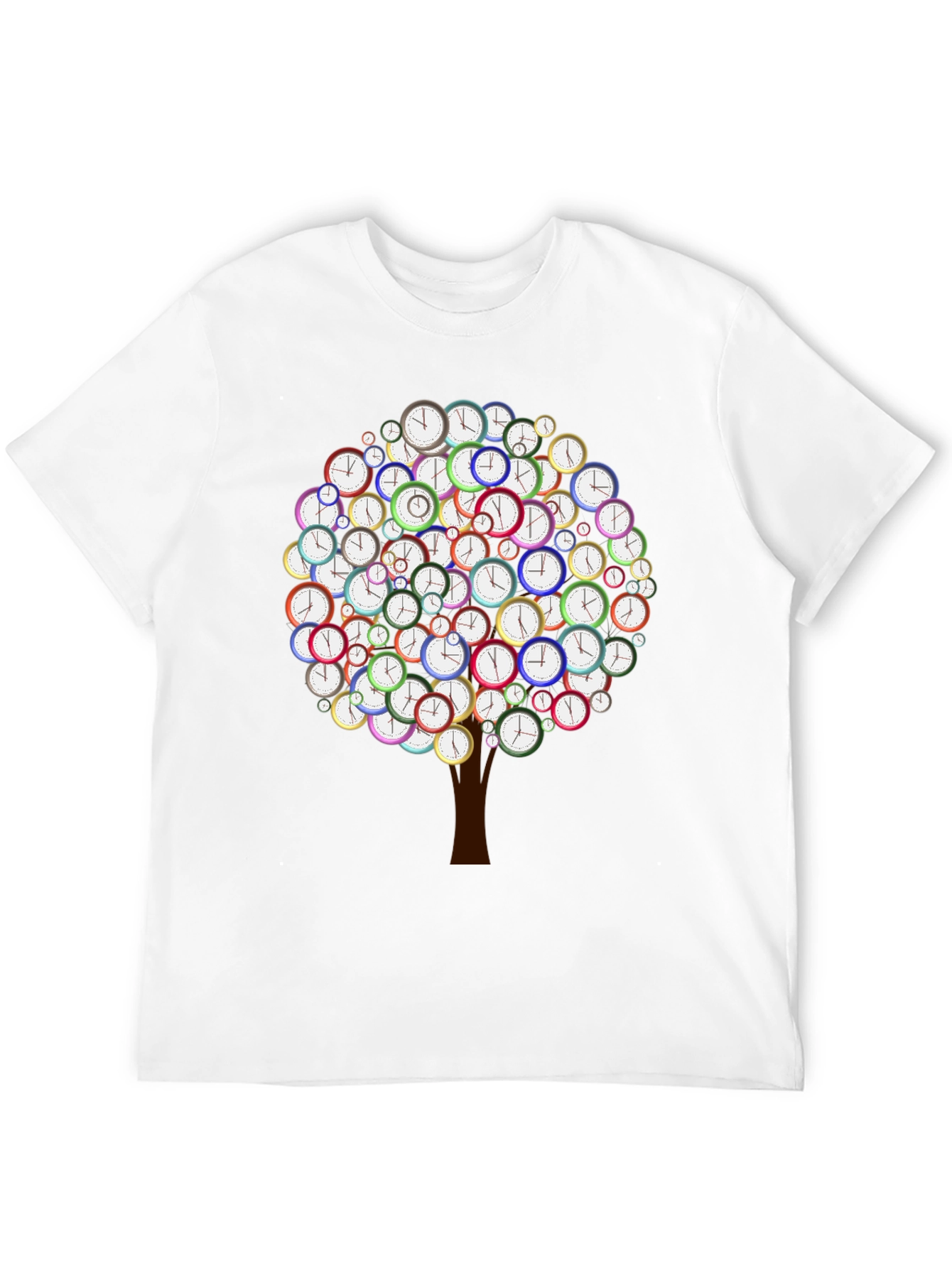 Time Tree Graphic Tee - Quirky Clock Design