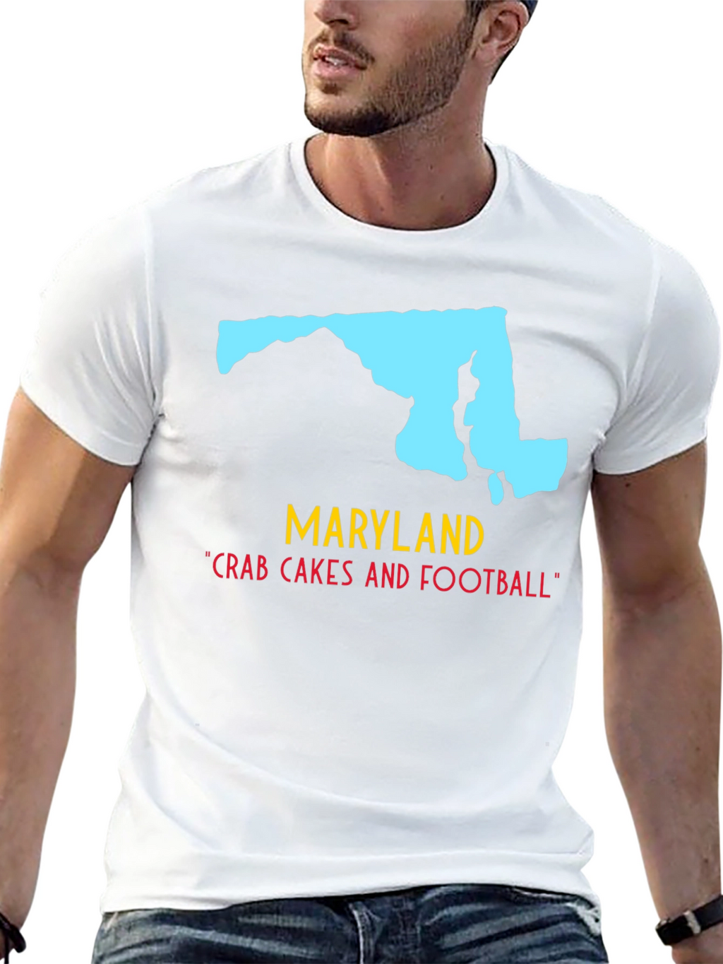 Maryland State Pride T-Shirt: Crab Cakes & Football