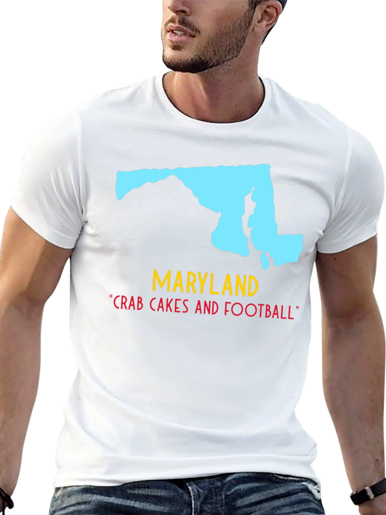 Maryland State Pride T-Shirt: Crab Cakes & Football