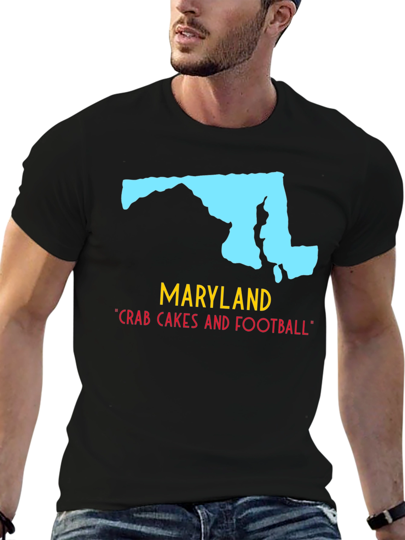 Maryland State Pride T-Shirt: Crab Cakes & Football