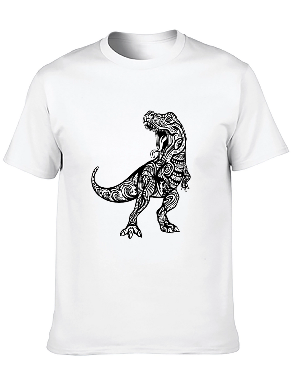Tribal T-Rex Black Graphic Tee