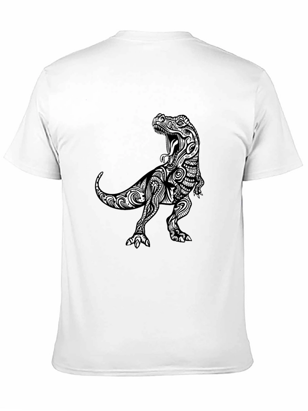 Tribal T-Rex Black Graphic Tee