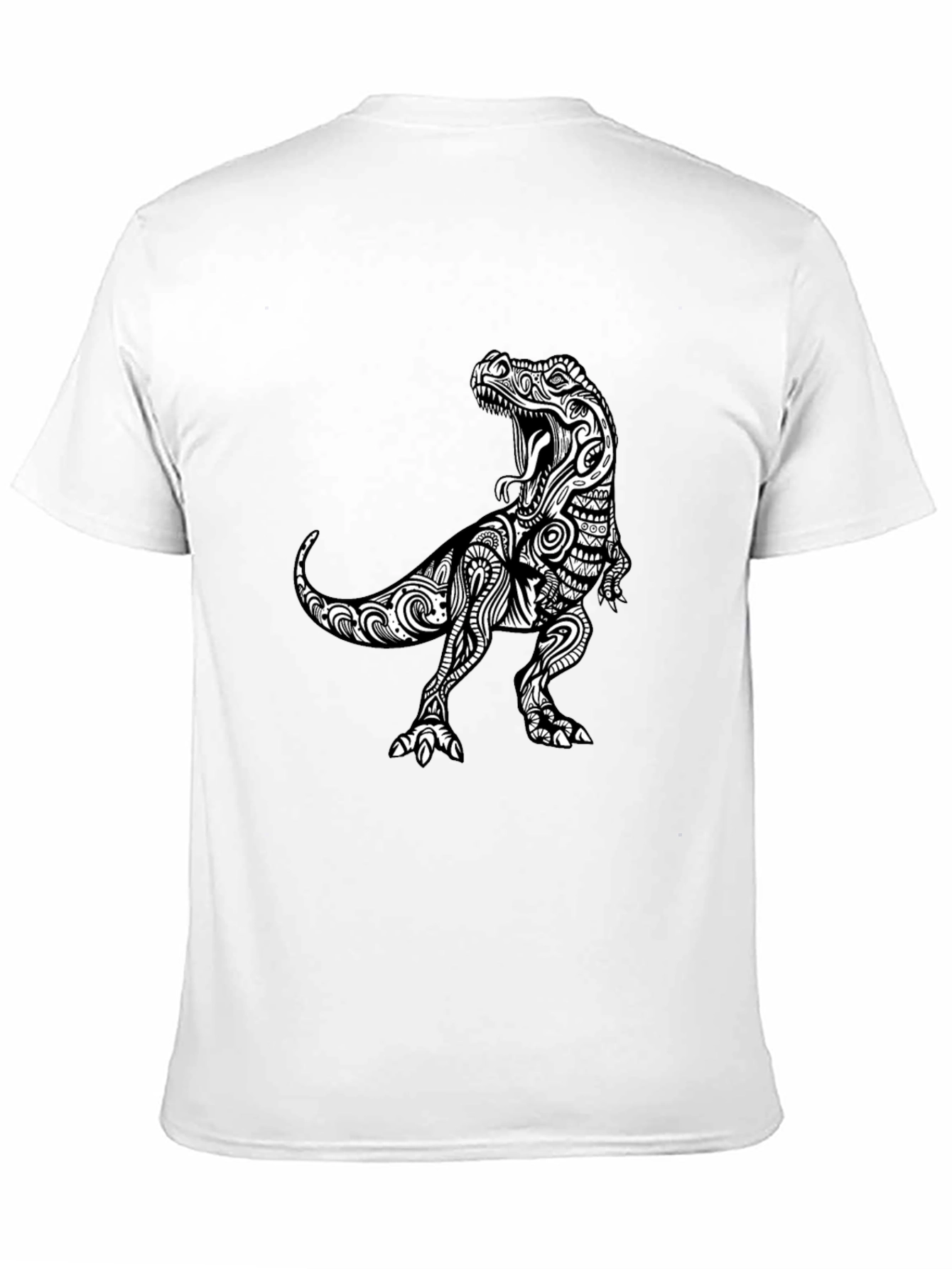 Tribal T-Rex Black Graphic Tee