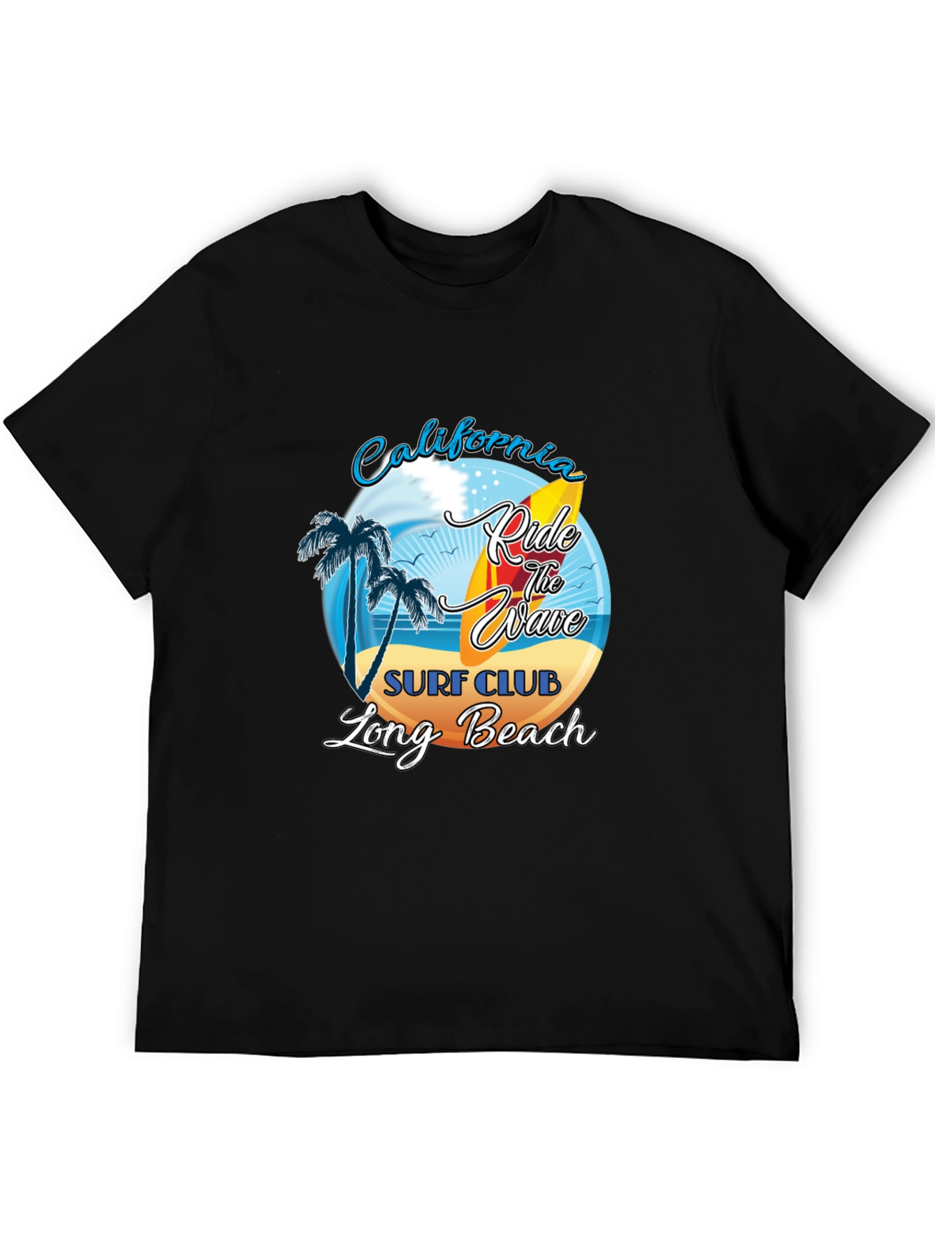 California Surf Club T-Shirt - Long Beach Ride the Wave Tee