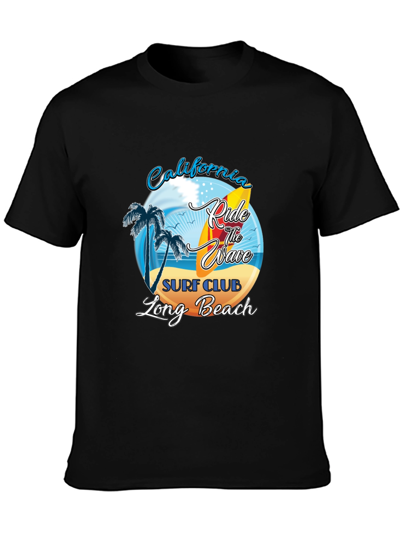 California Surf Club T-Shirt - Long Beach Ride the Wave Tee