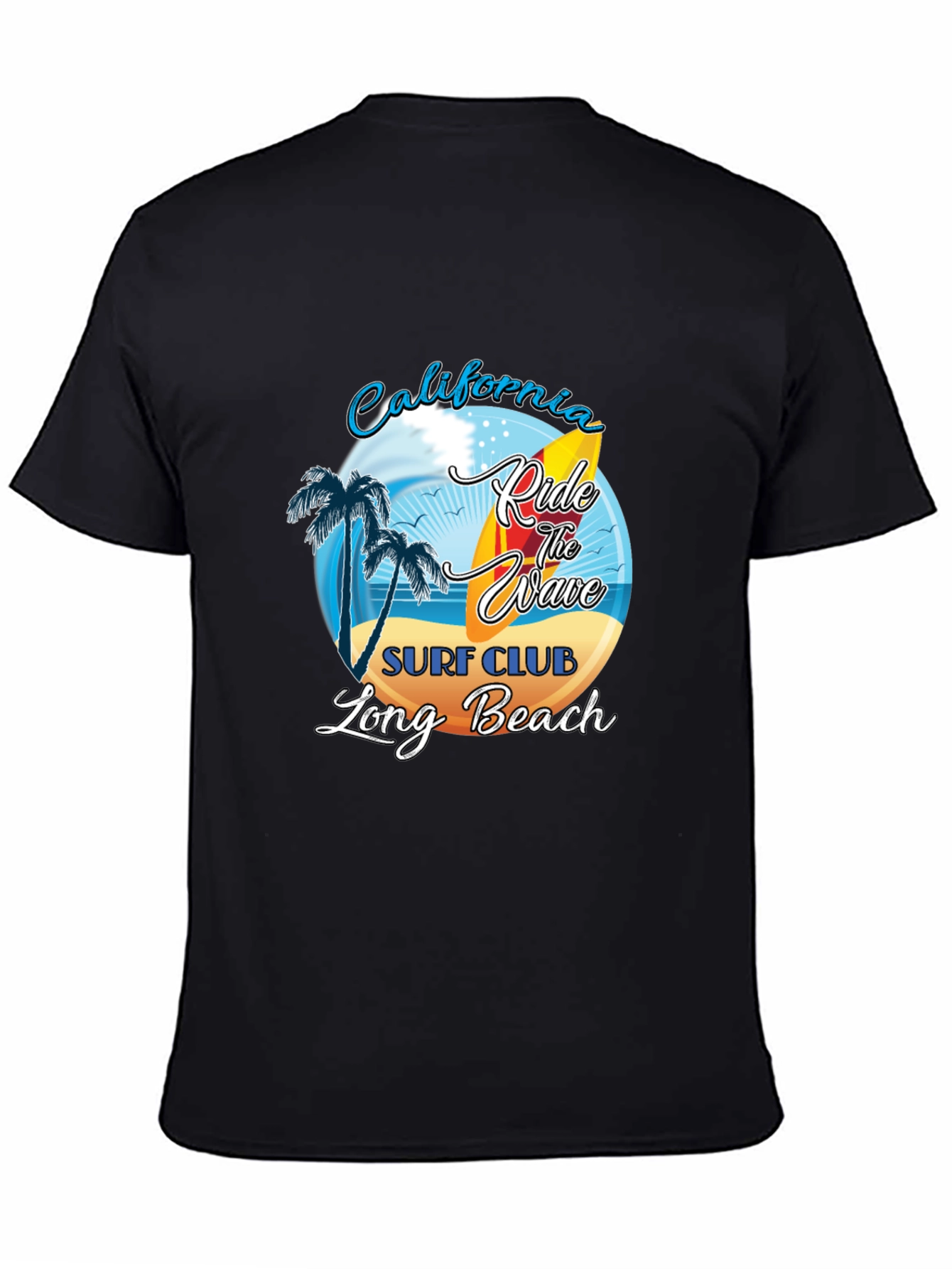 California Surf Club T-Shirt - Long Beach Ride the Wave Tee