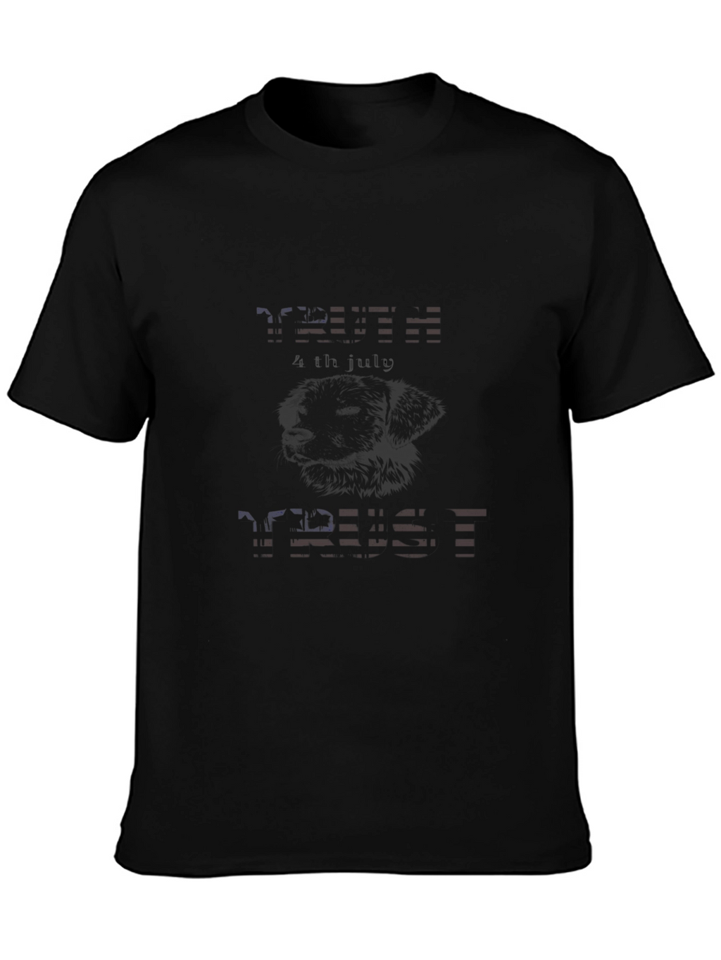Patriotic 4th of July Mens Black T-Shirt