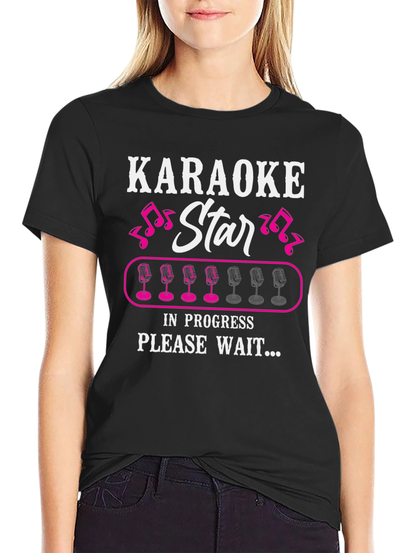Karaoke Star In Progress T-Shirt - Funny Music Lover Tee