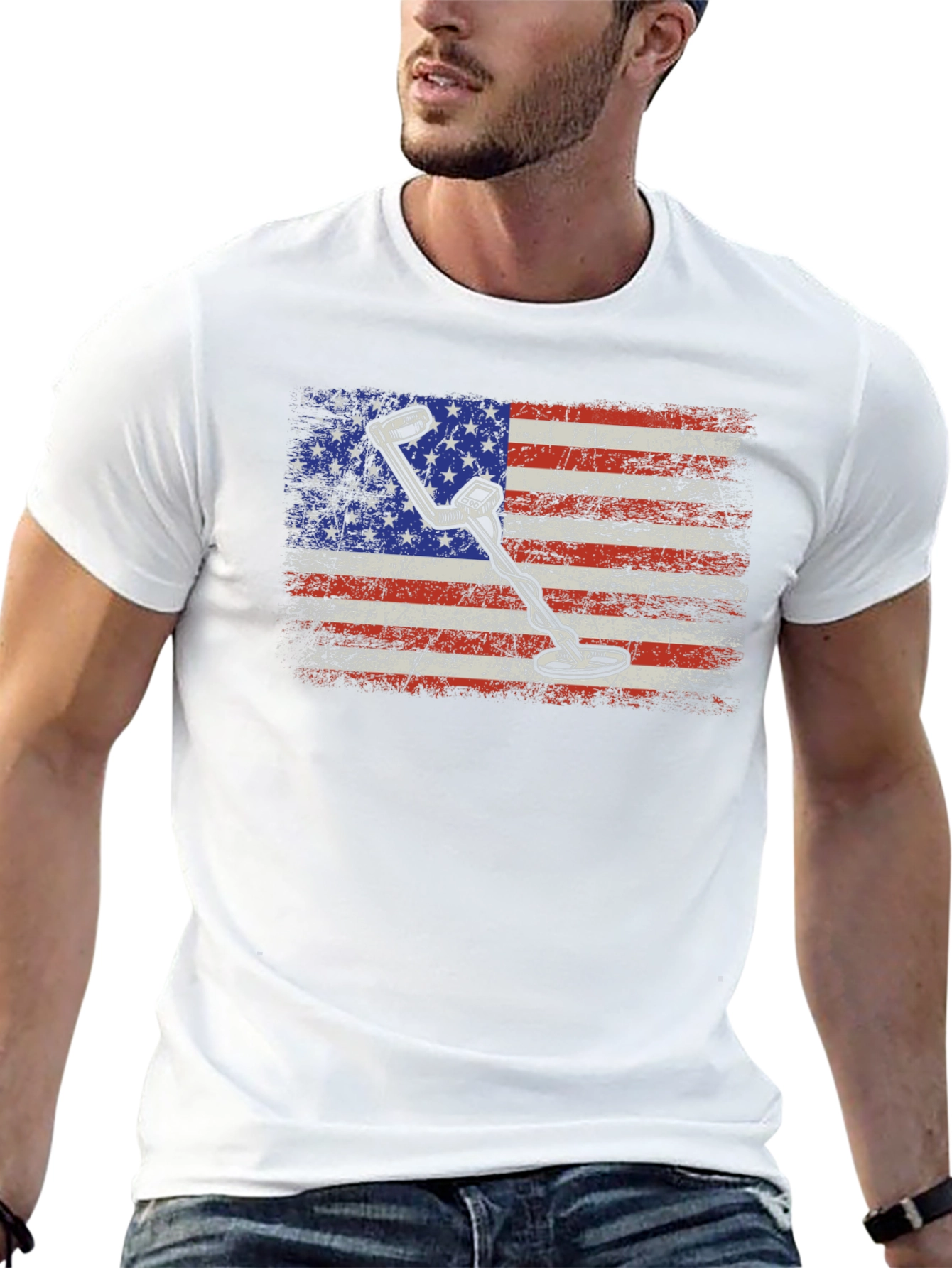 Metal Detector US Flag Tee