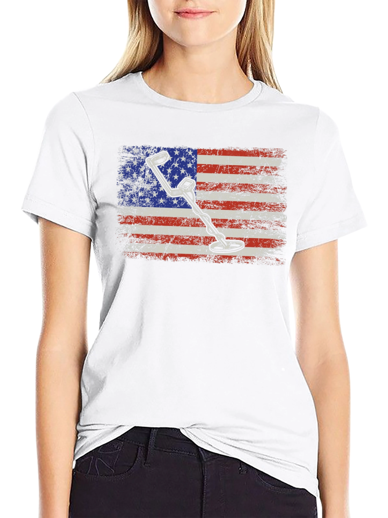 Metal Detector US Flag Tee