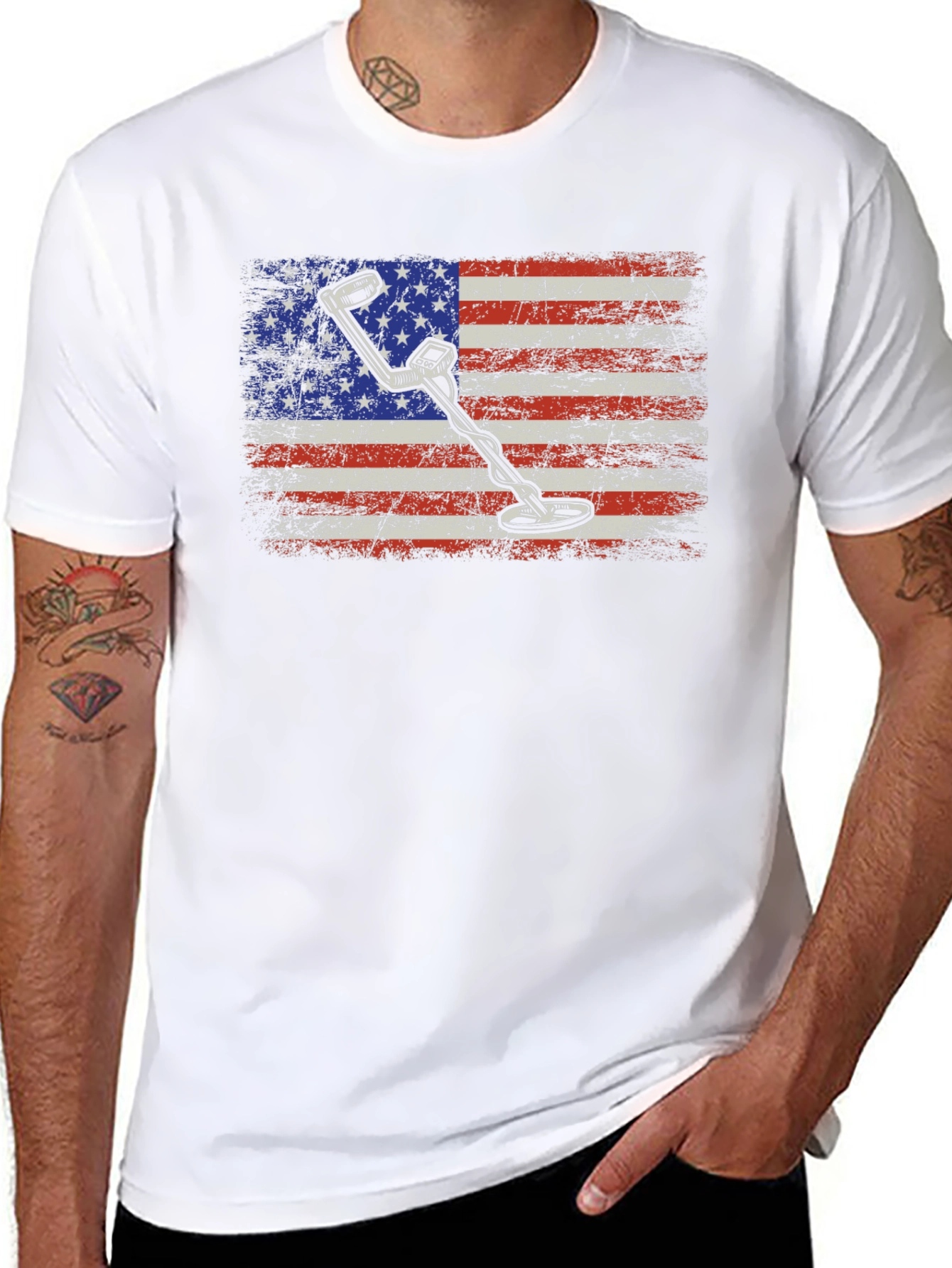 Metal Detector US Flag Tee