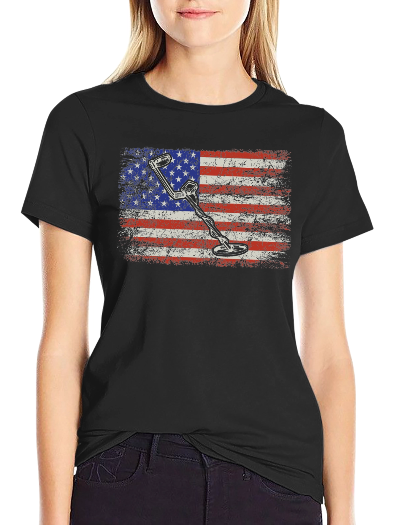 Metal Detector US Flag Tee